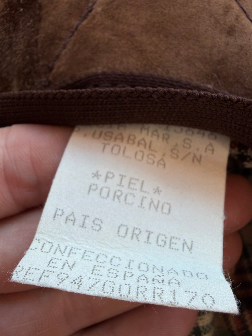Vintage pigskin leather hat