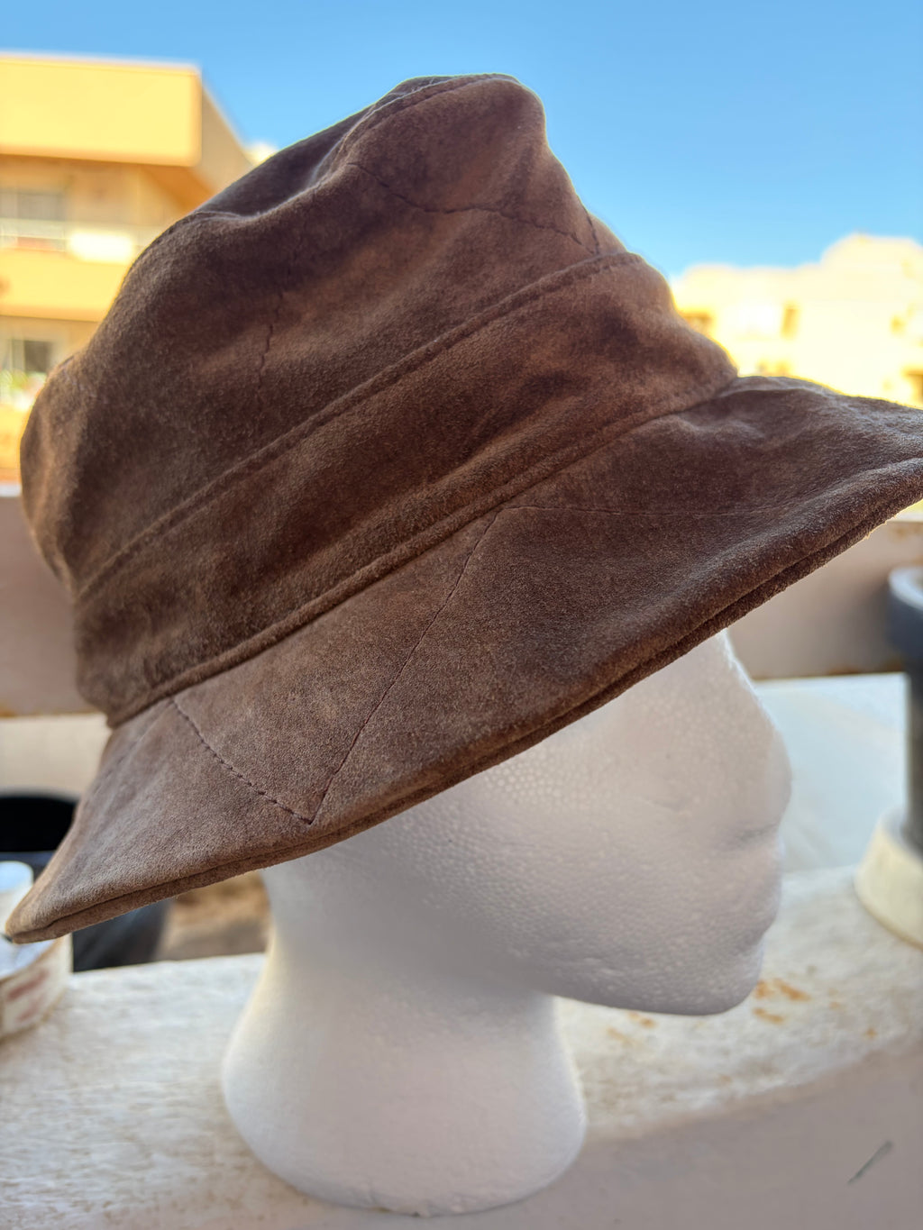 Vintage pigskin leather hat