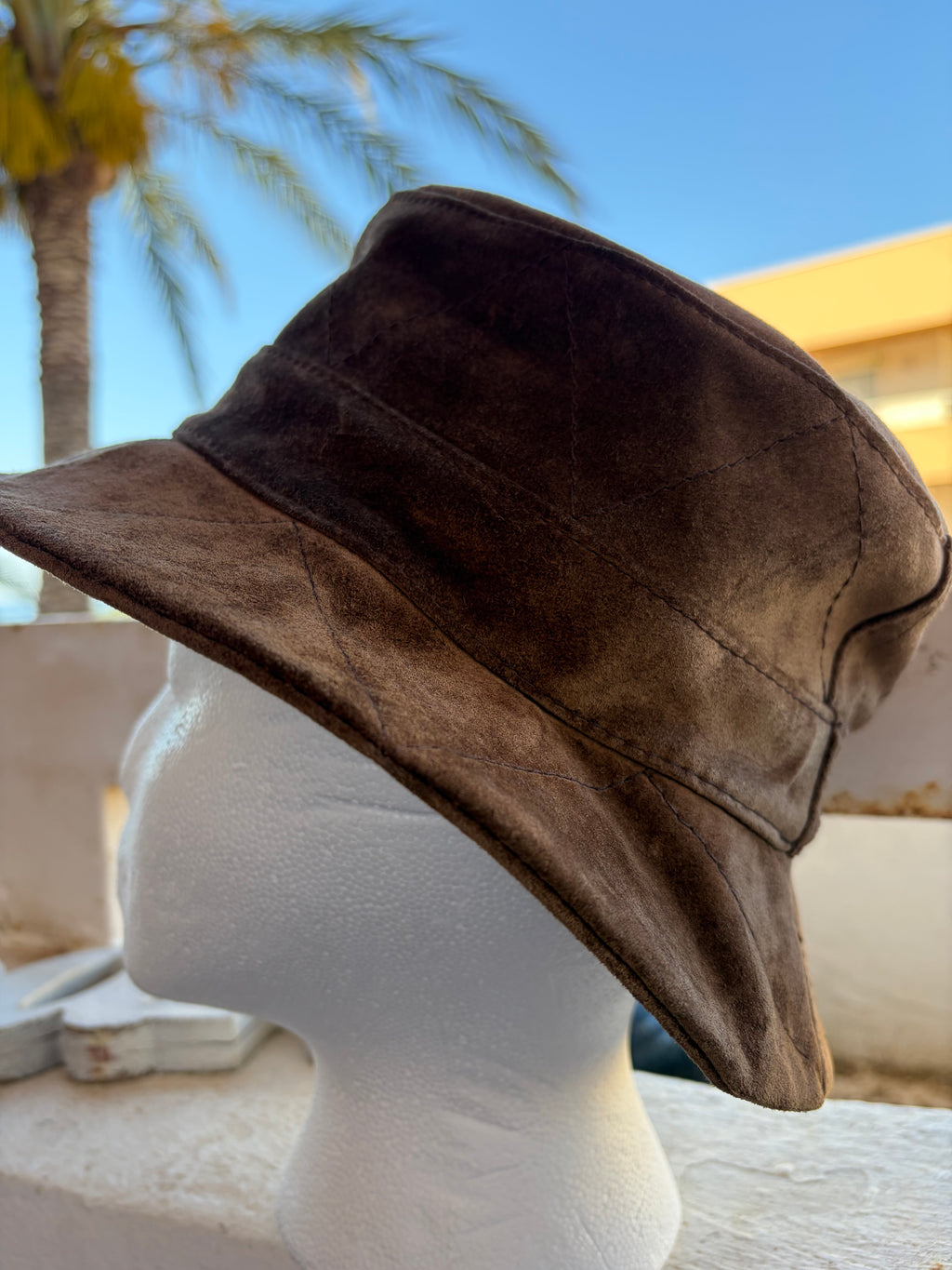 Vintage pigskin leather hat
