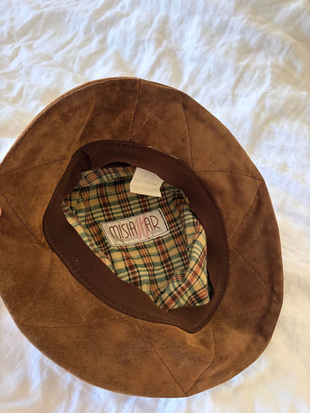 Vintage pigskin leather hat