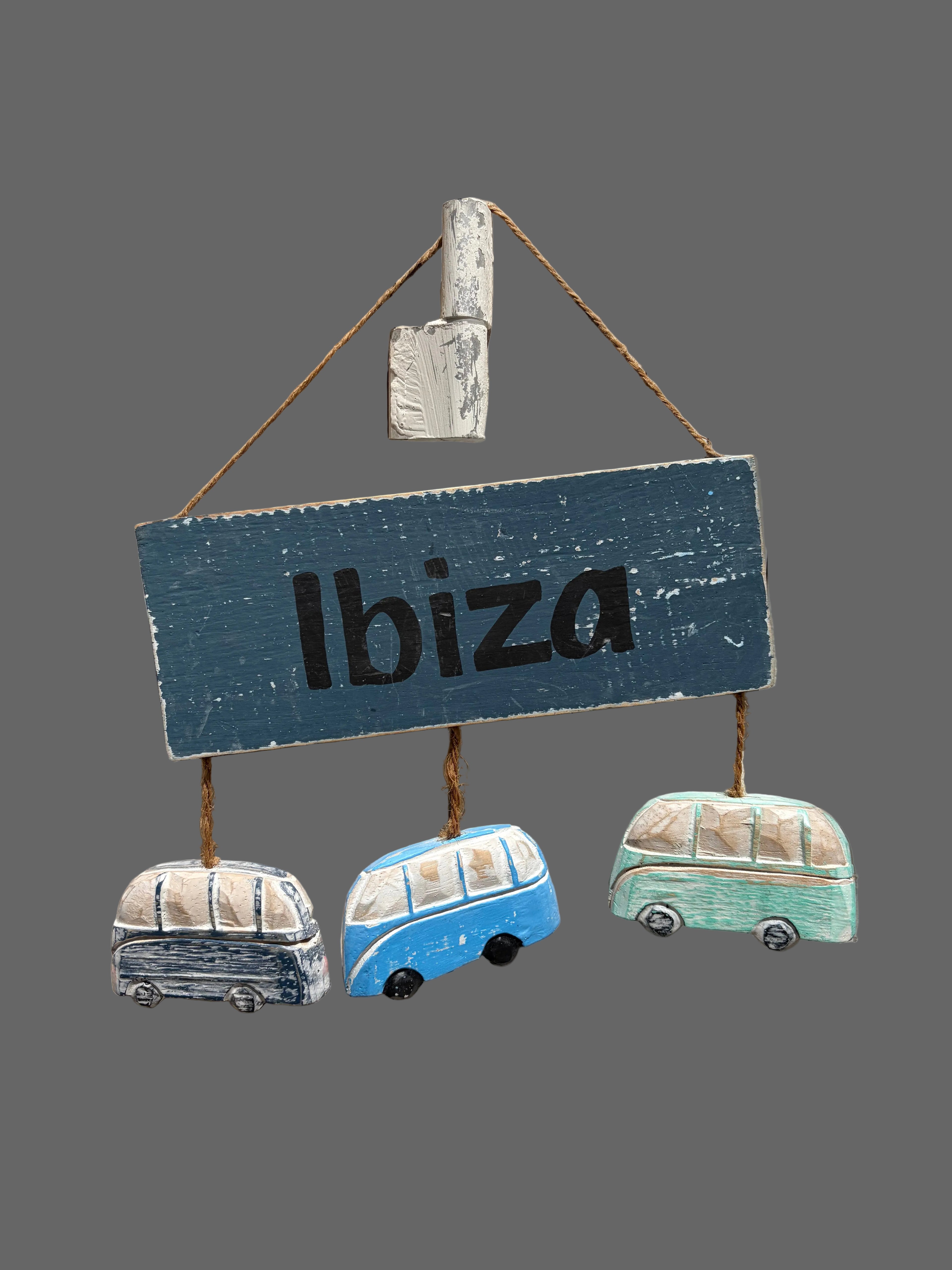 Wooden Ibiza wall hanging