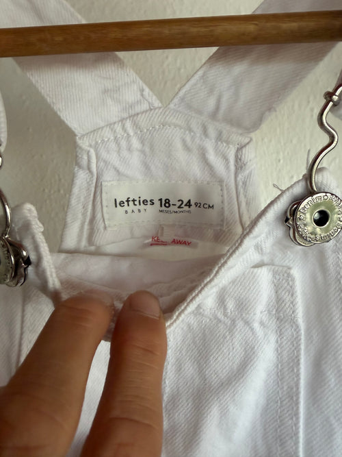 Baby denim short overalls