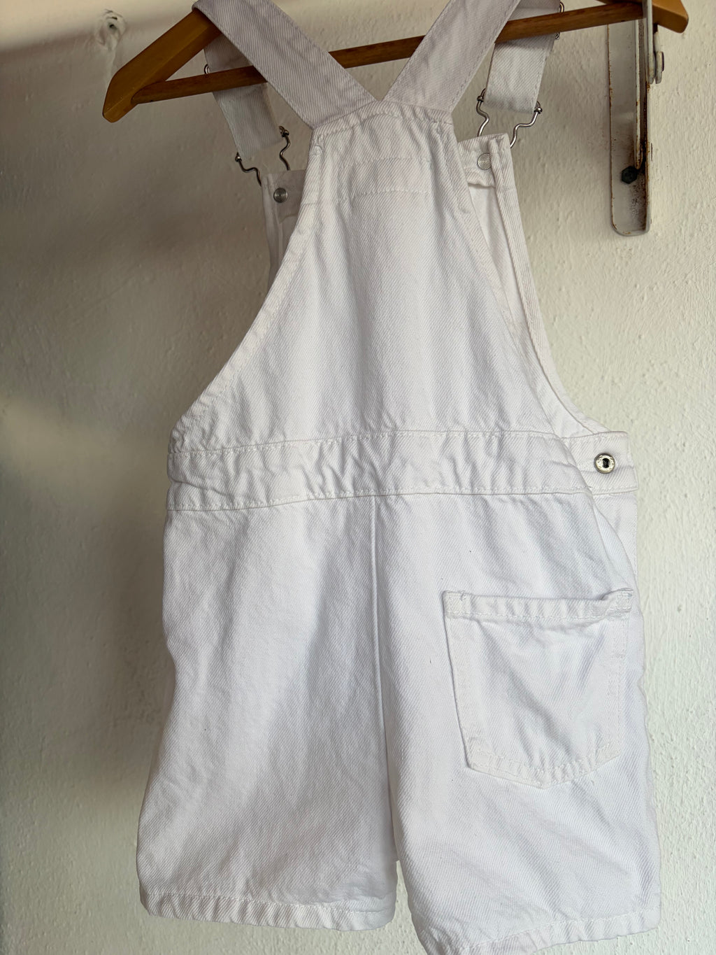 Baby denim short overalls