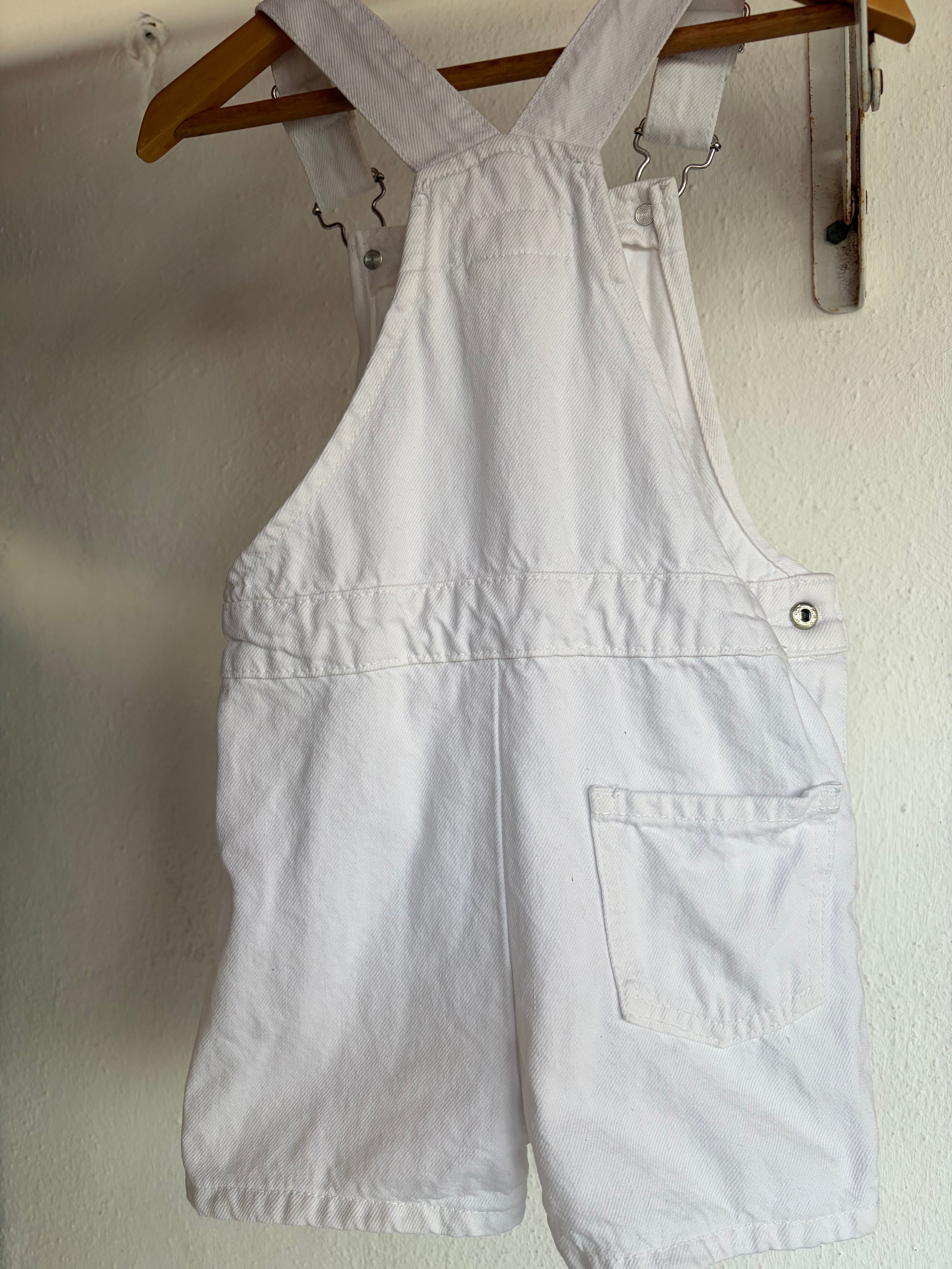 Baby denim short overalls