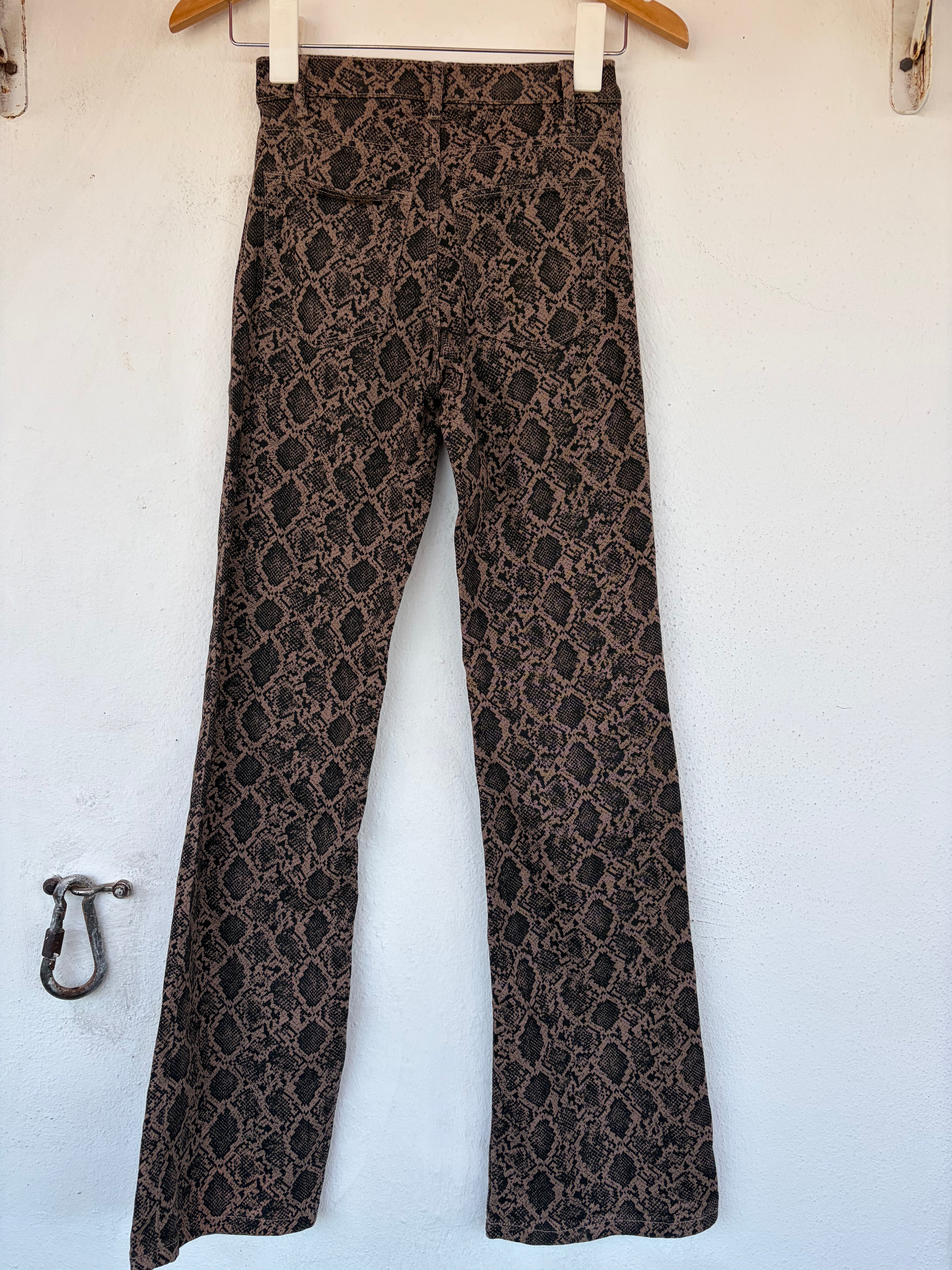 Monki snakeskin print jeans