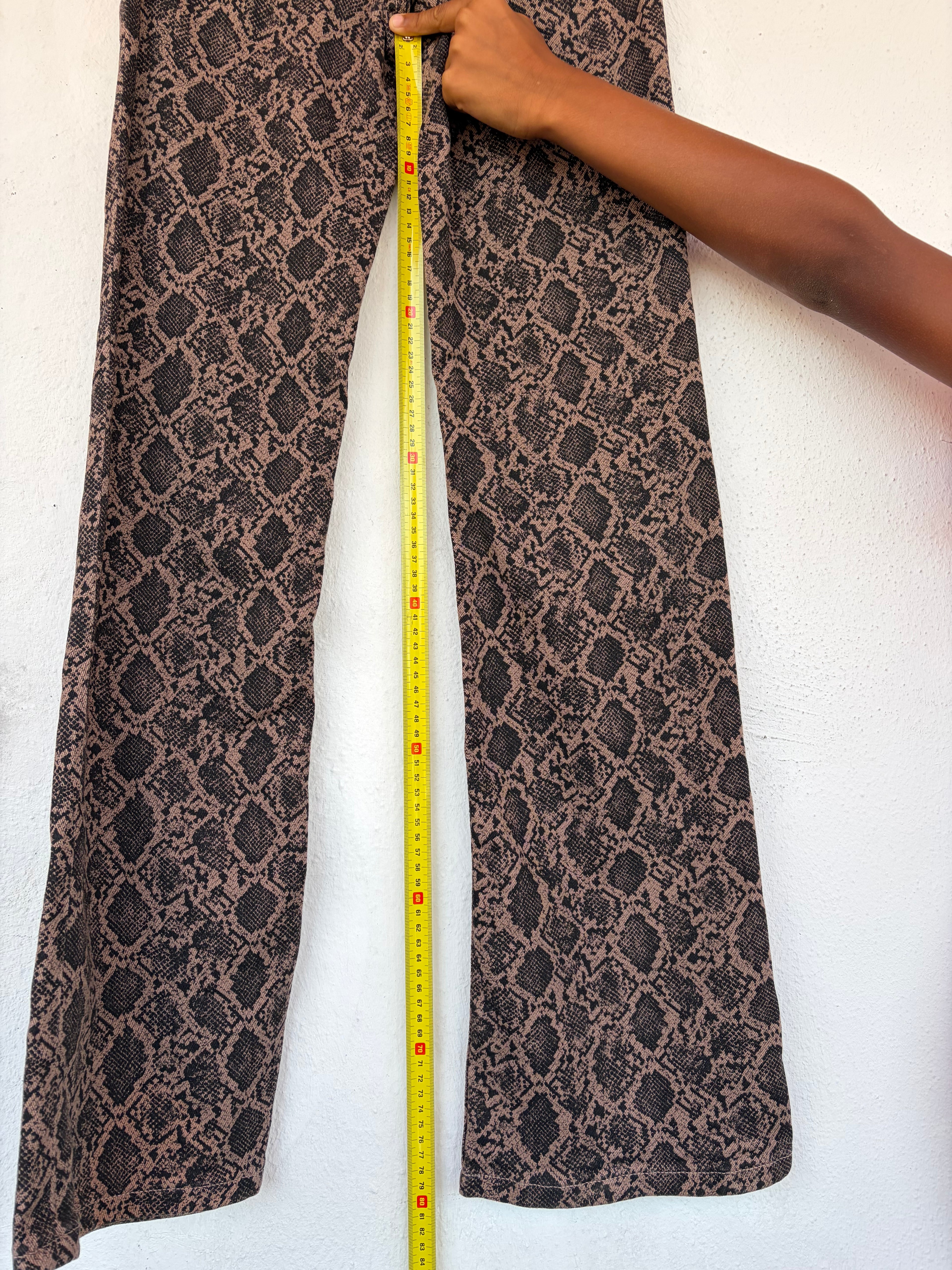 Monki snakeskin print jeans