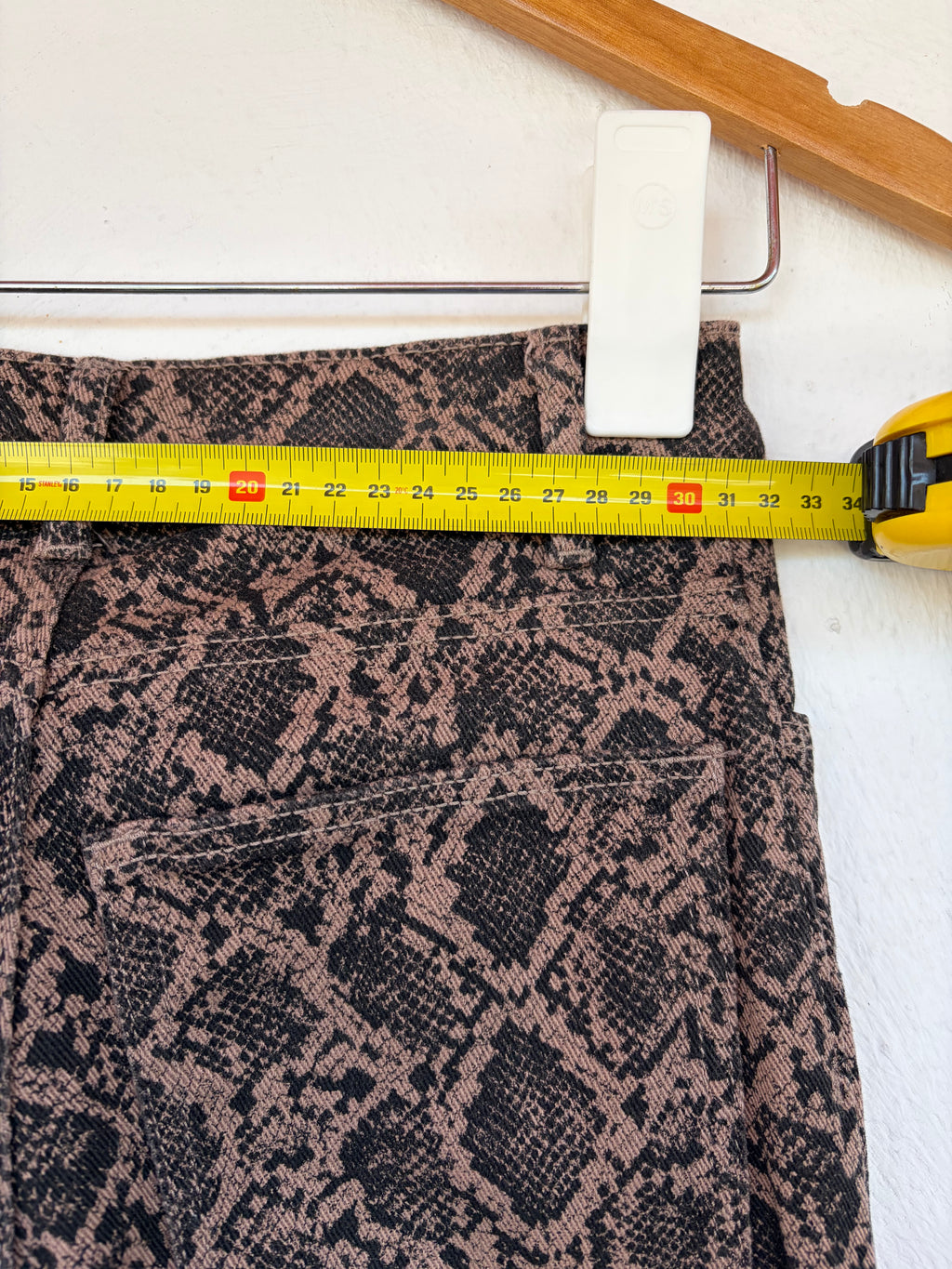 Monki snakeskin print jeans