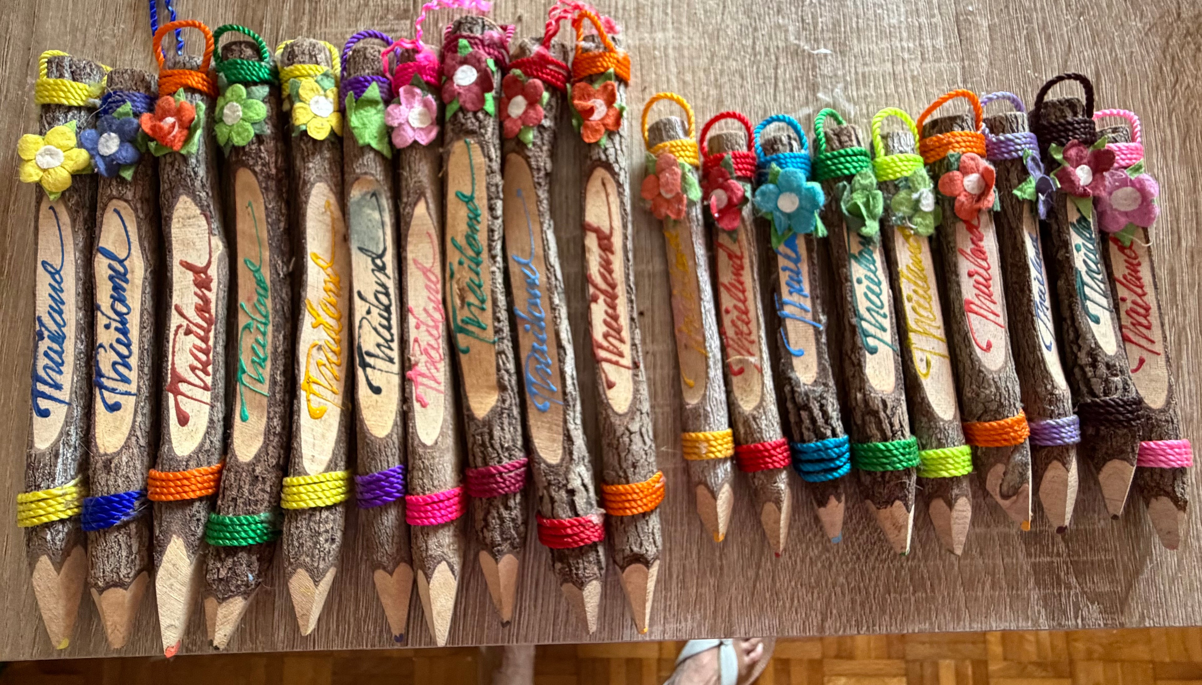 Handmade twig pencils