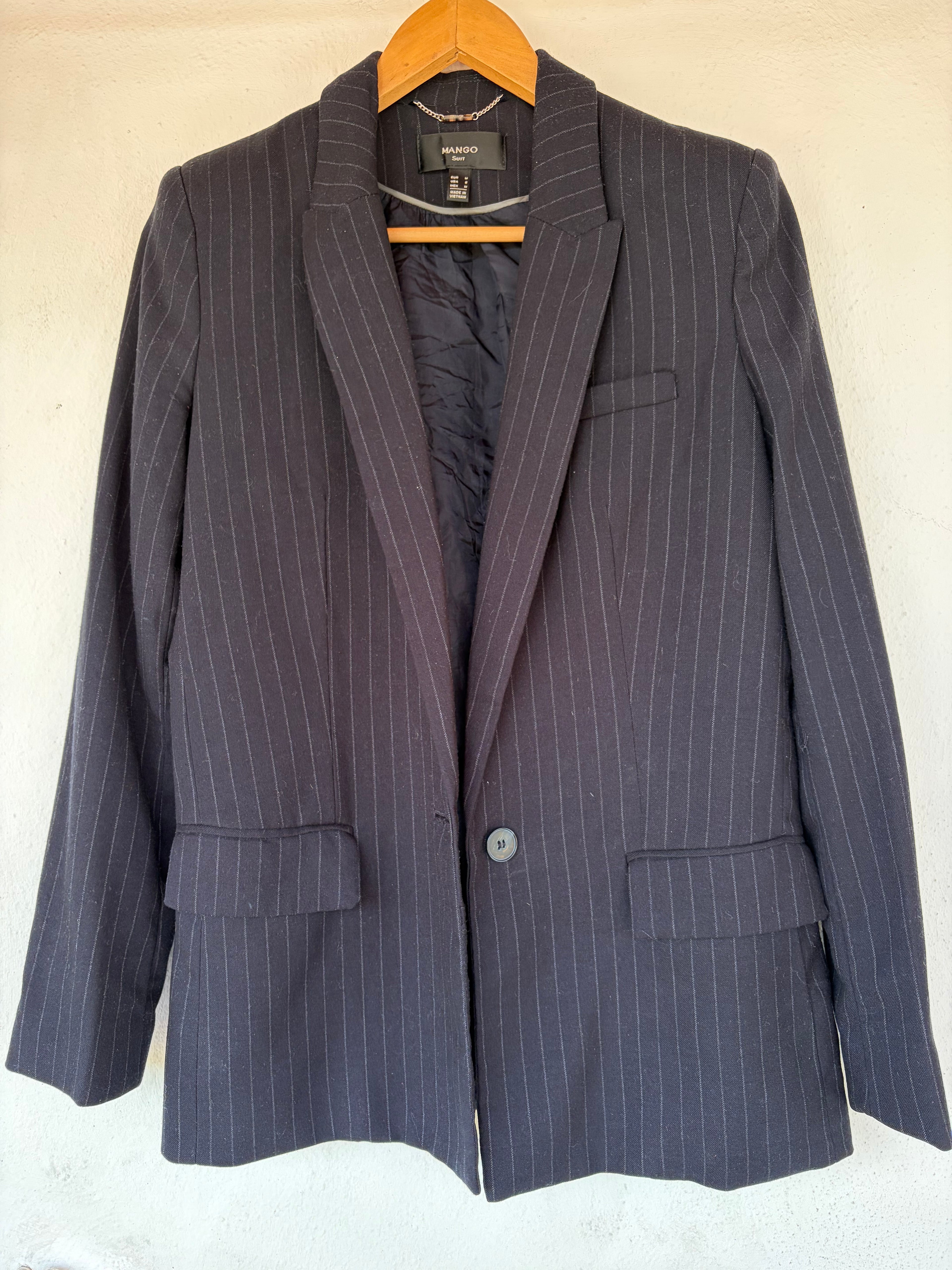 Mango pinstripe suit blazer