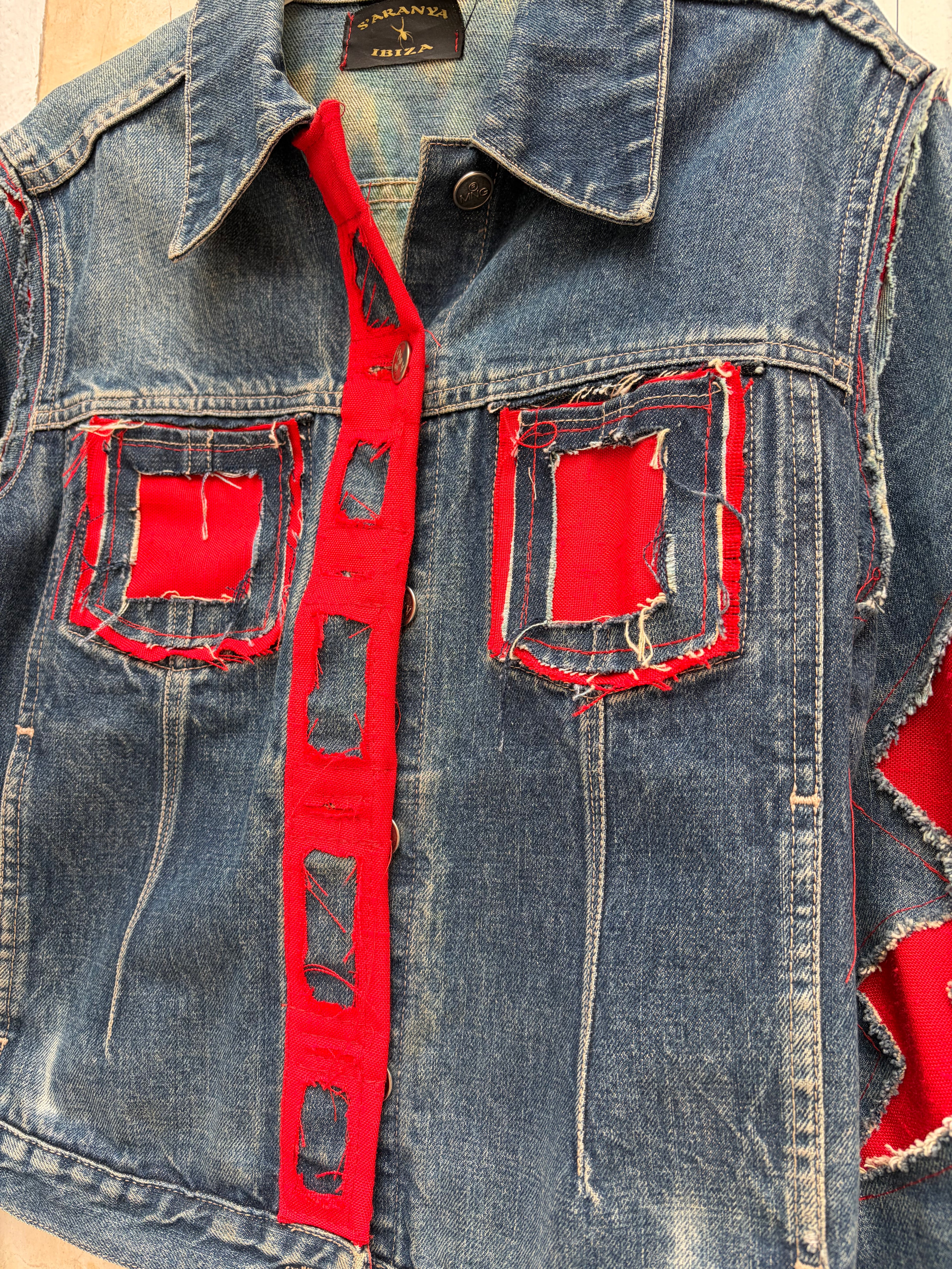 Upcycled denim jacket