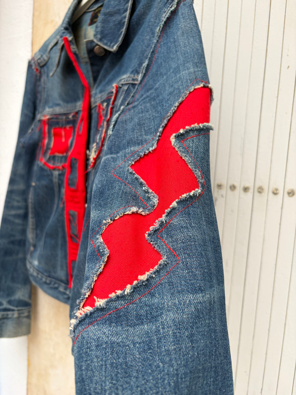Upcycled denim jacket