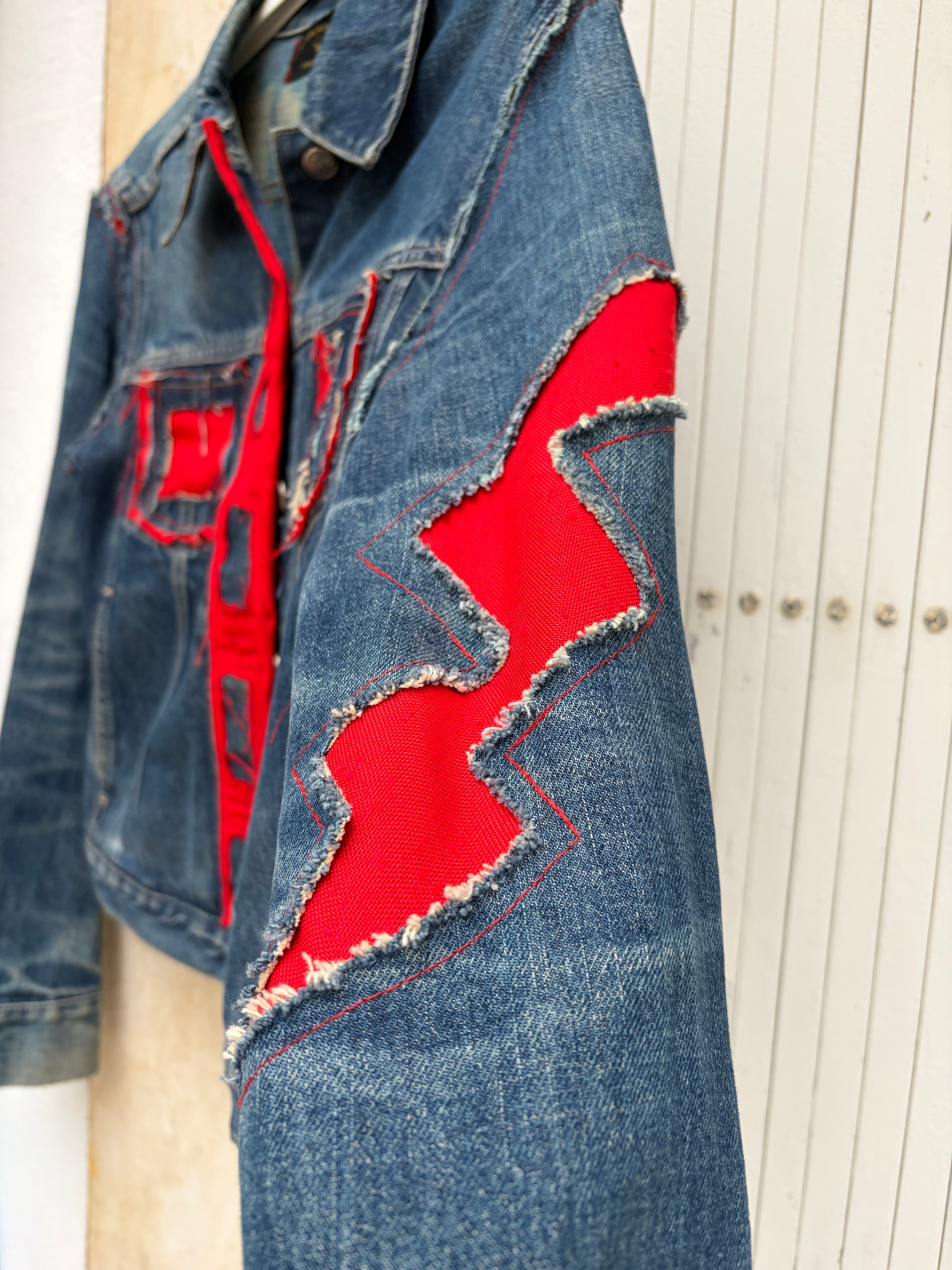 Upcycled denim jacket
