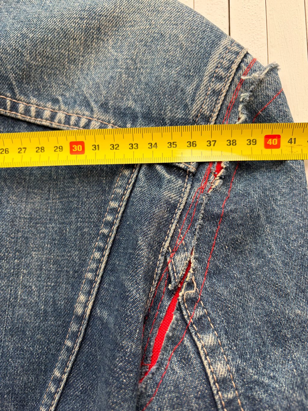 Upcycled denim jacket