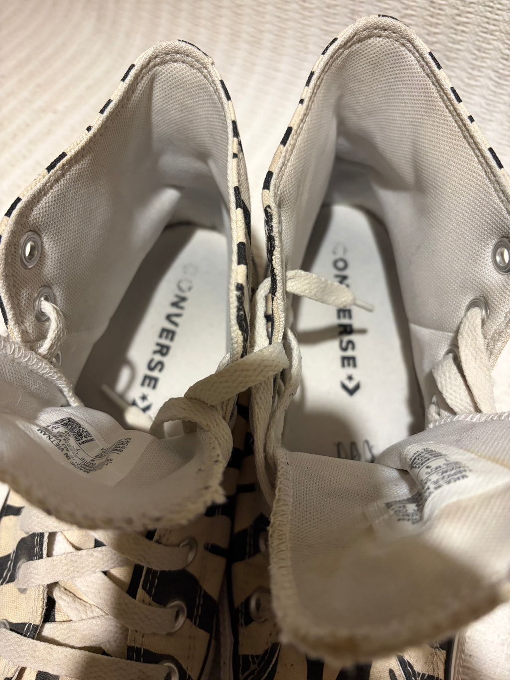 Converse zebra print pattern