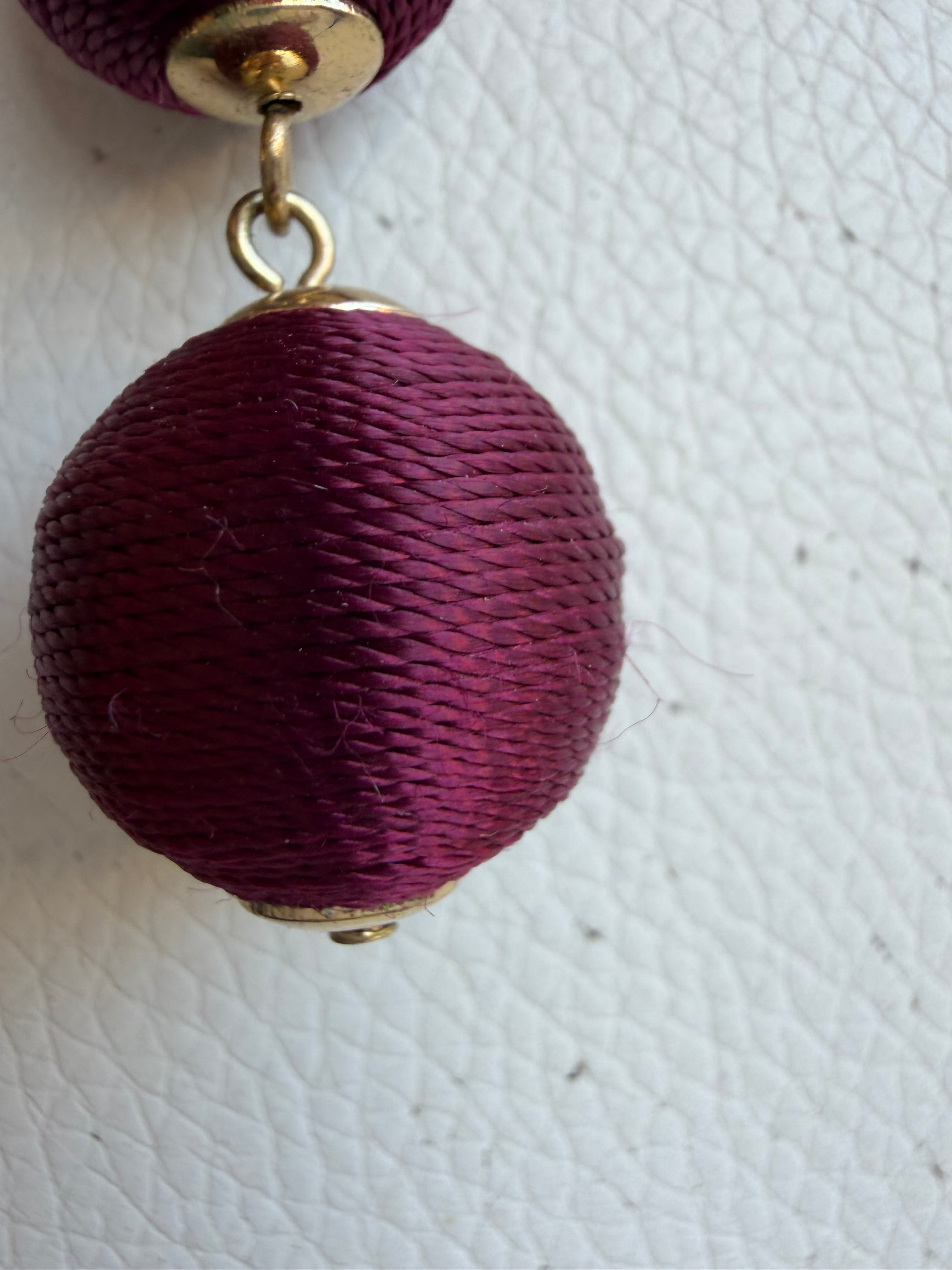 Triple ball drop earrings