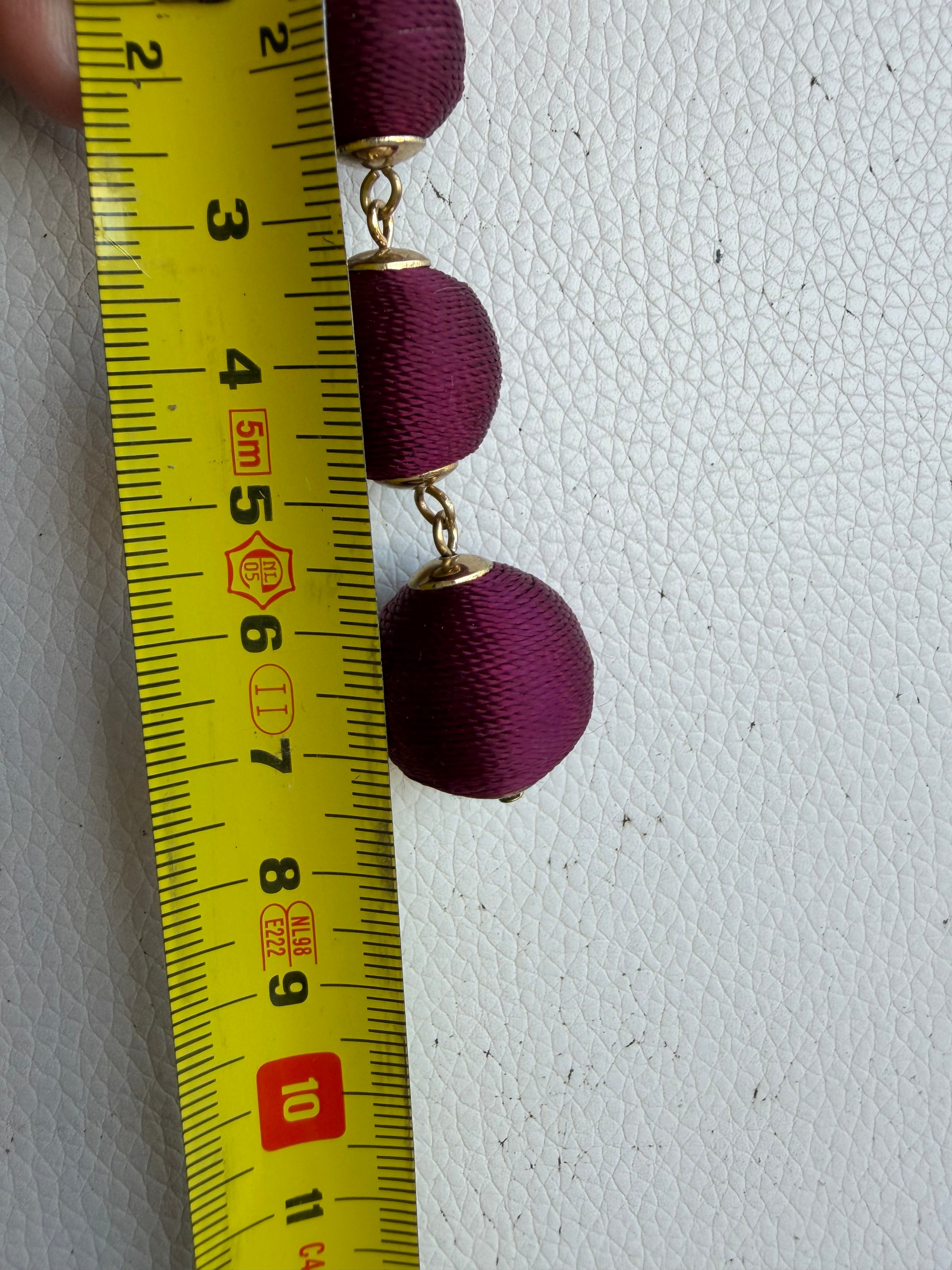 Triple ball drop earrings