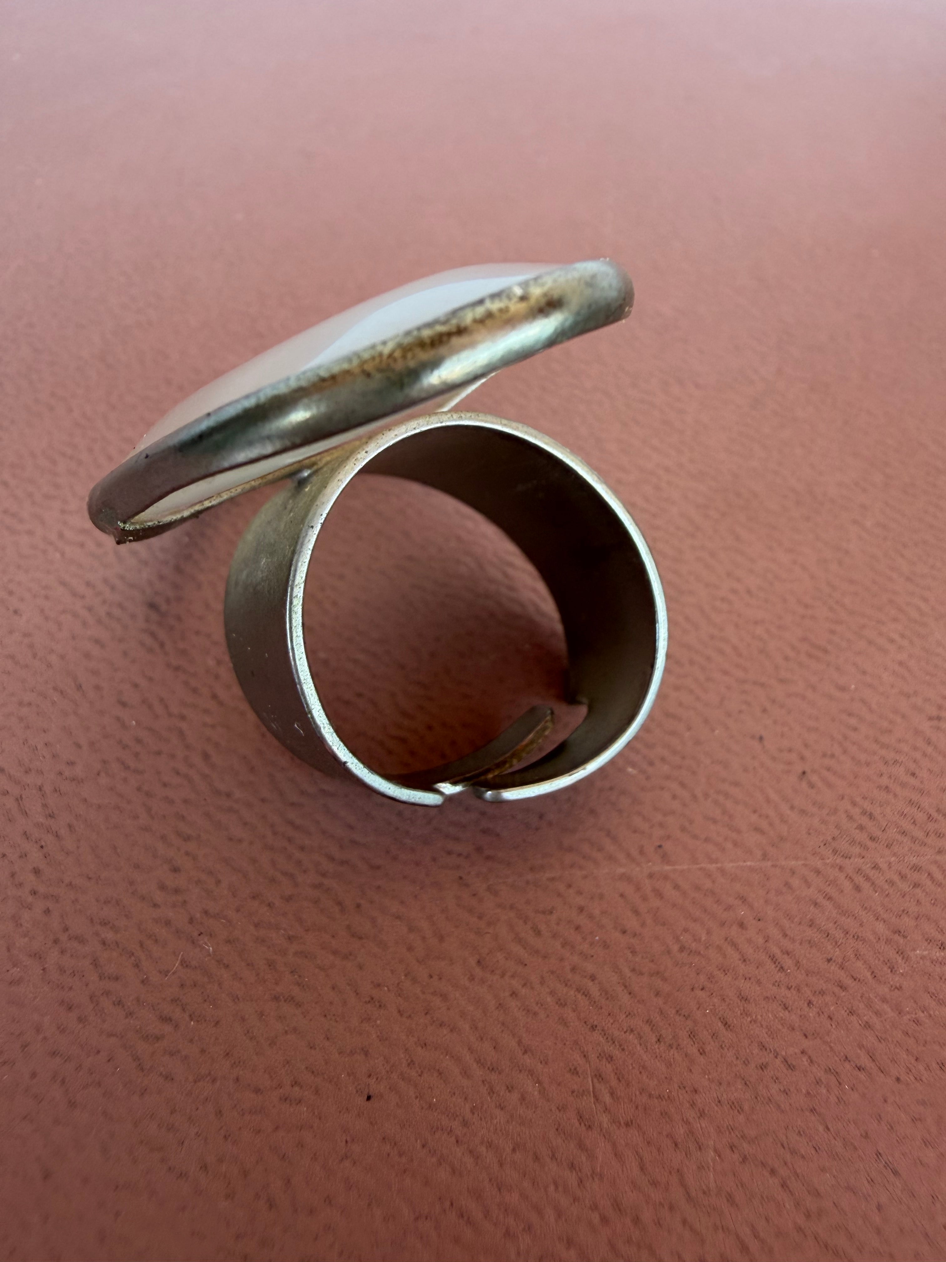 Oval-shaped ring