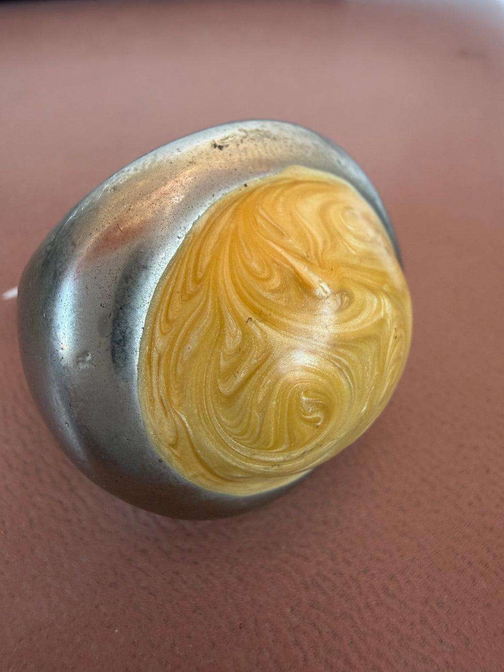 Butterscotch sterling silver ring