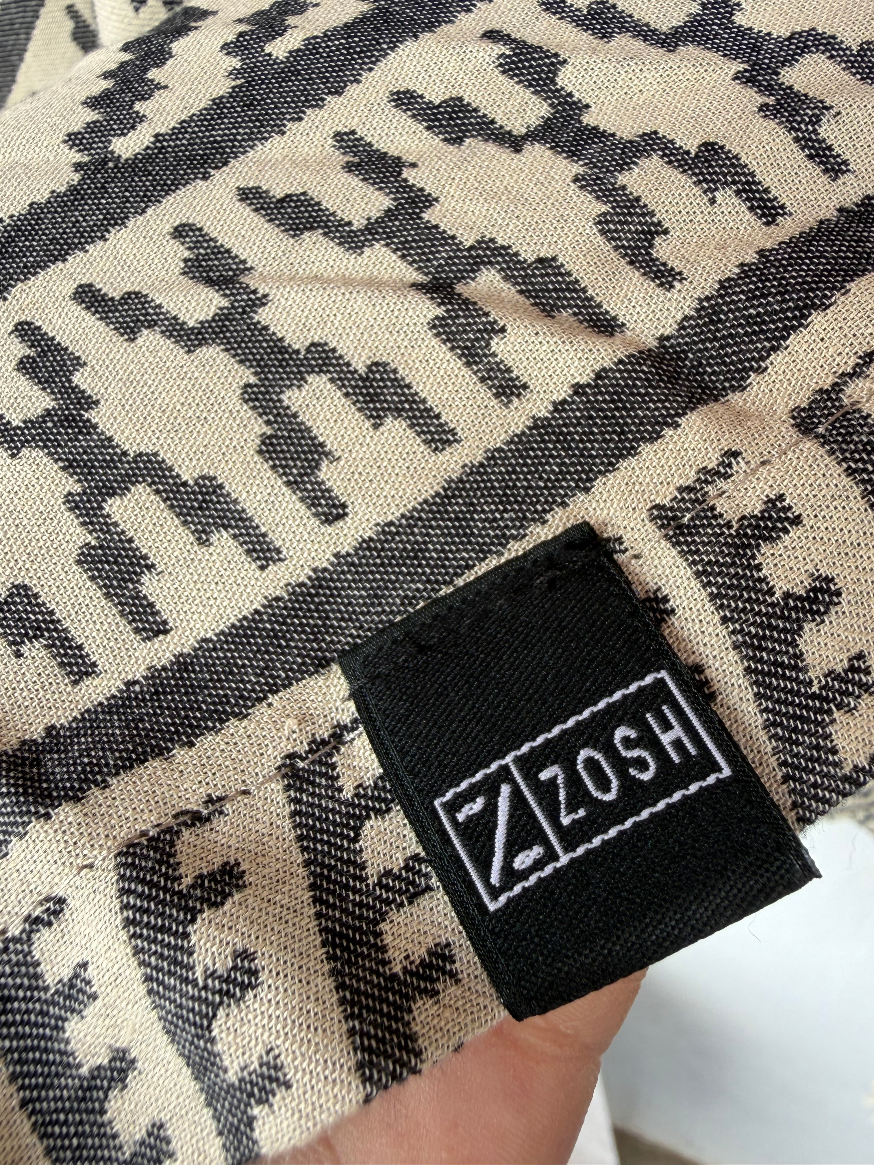 Boho-style knit poncho