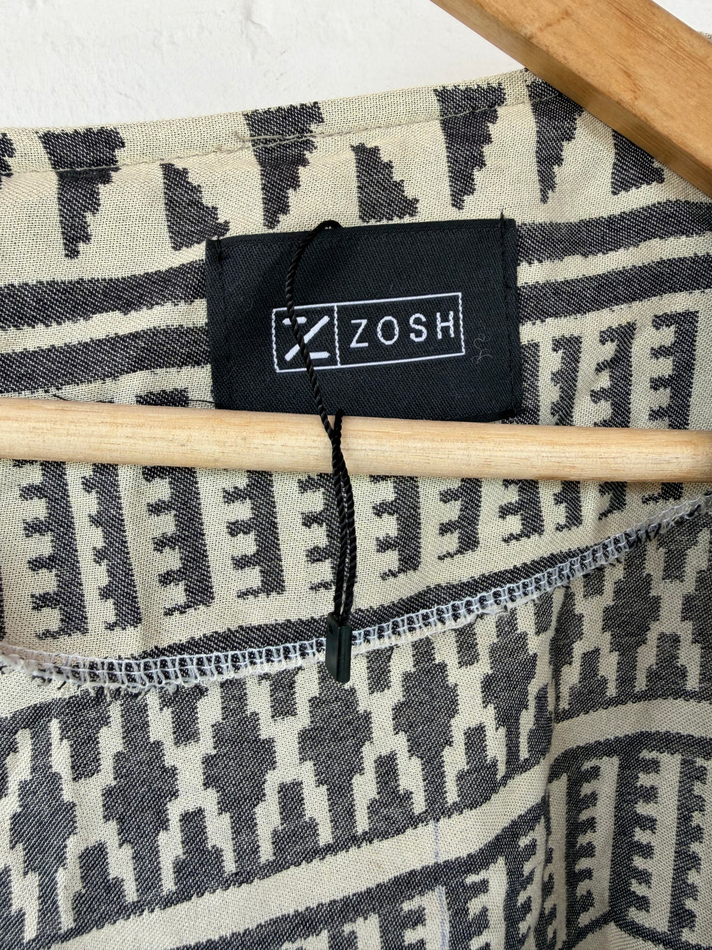 Boho-style knit poncho