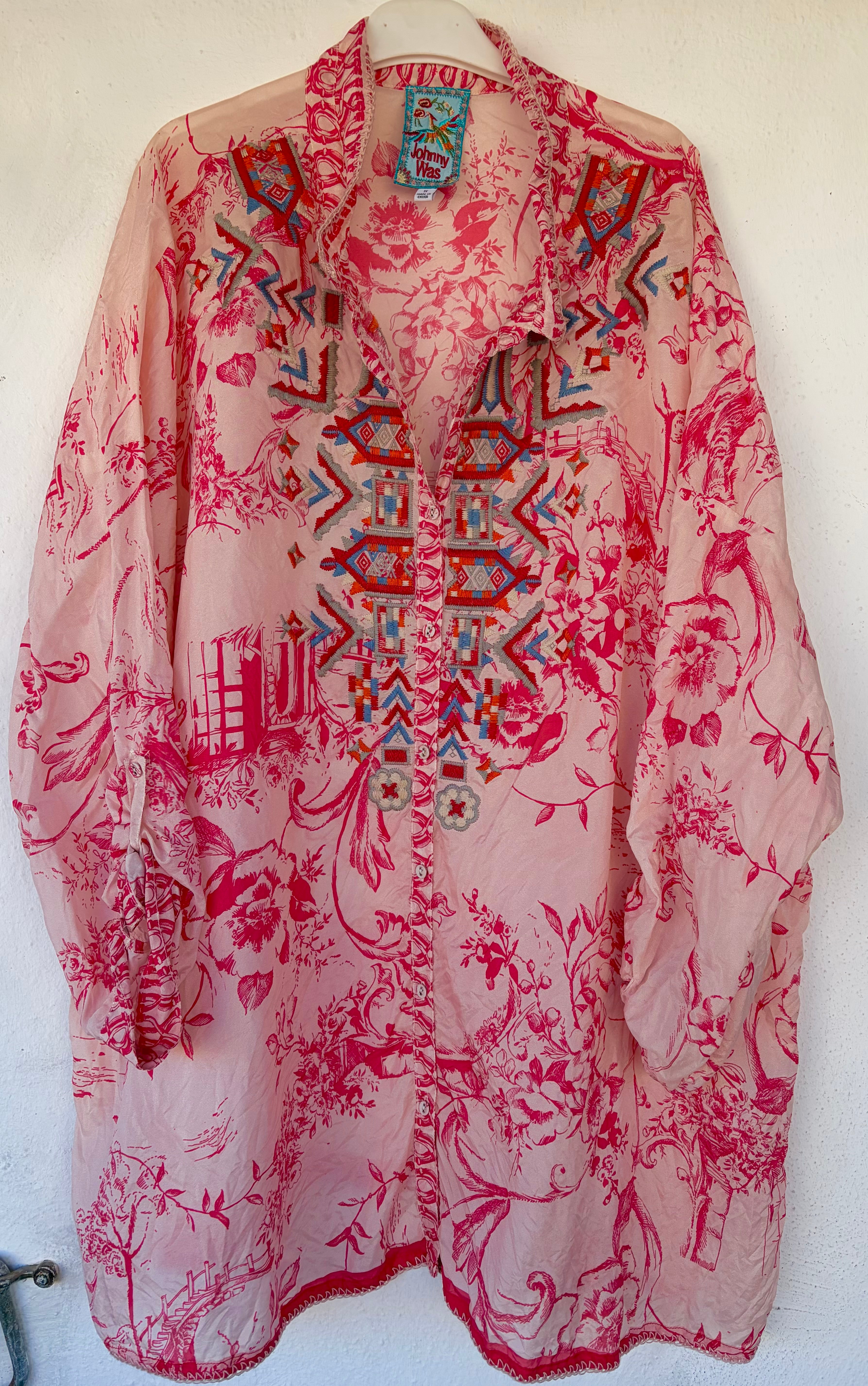 Floral embroidered top