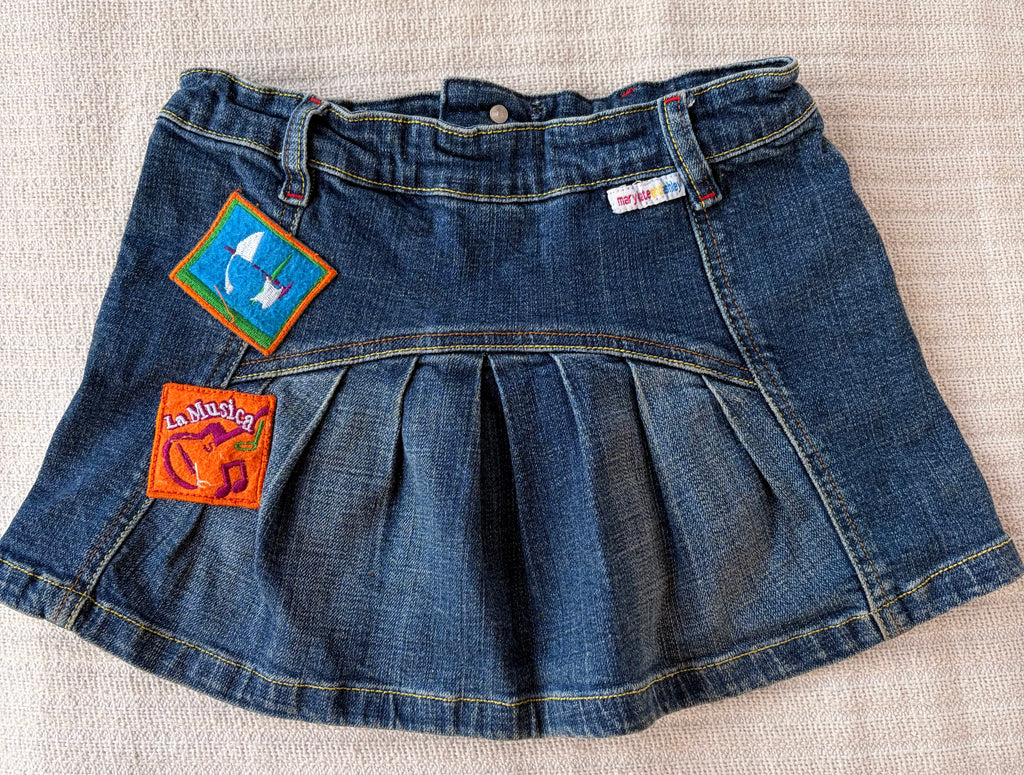 Mary-Kate & Ashley Embroidered Denim Skirt – Kids Size 8