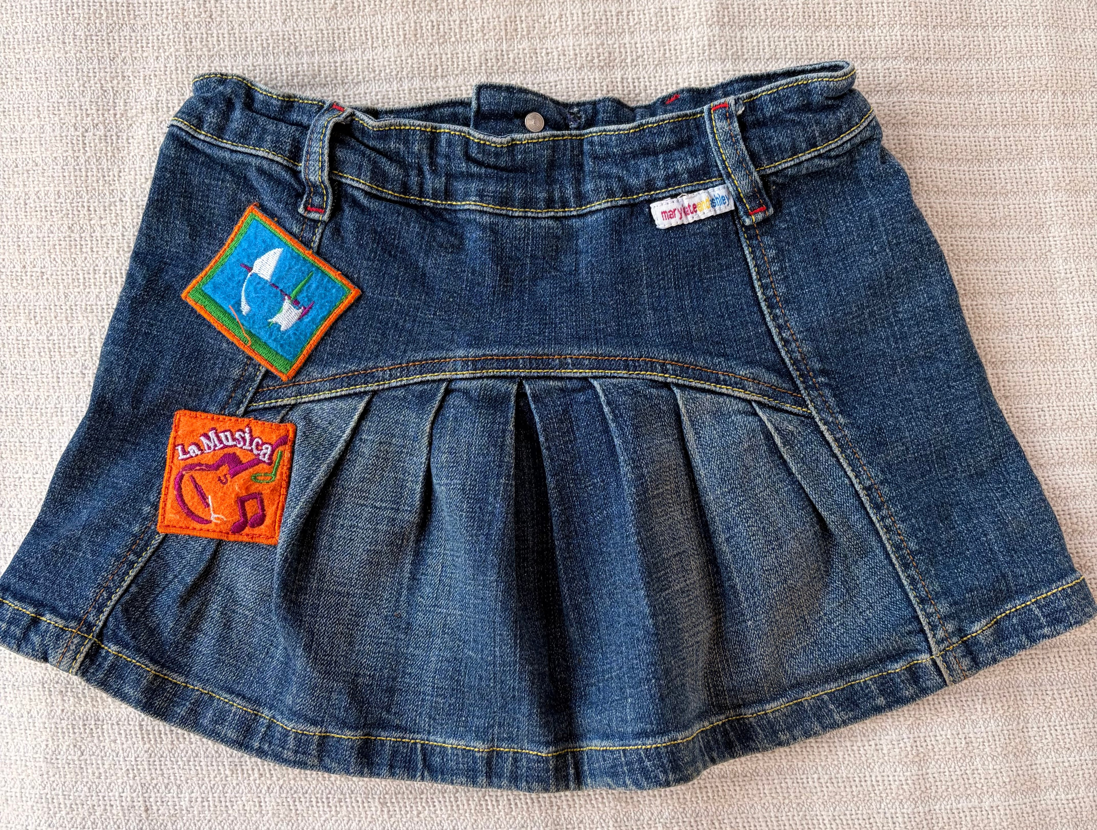 Mary-Kate & Ashley Embroidered Denim Skirt – Kids Size 8