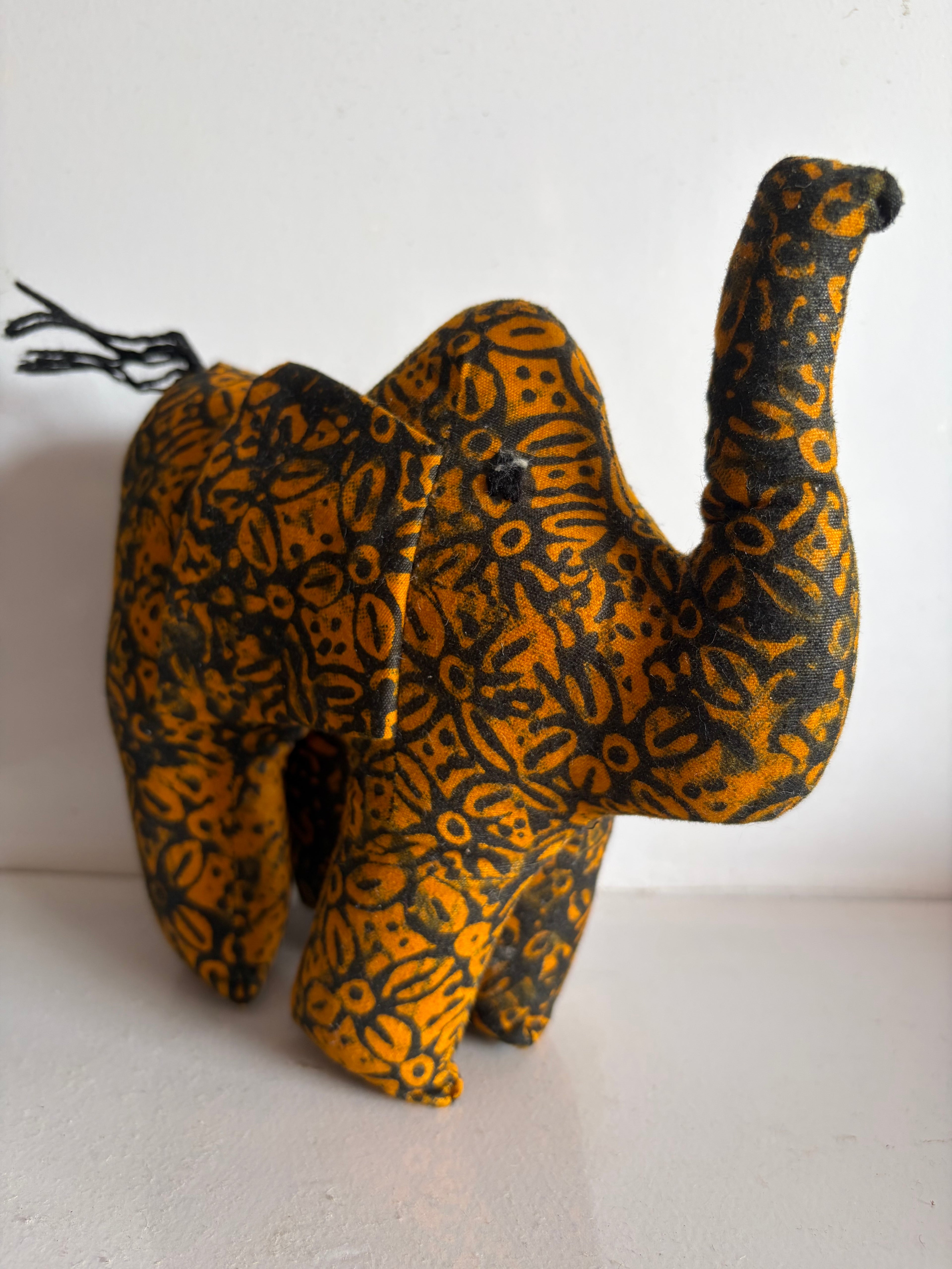 Handmade plush elephant
