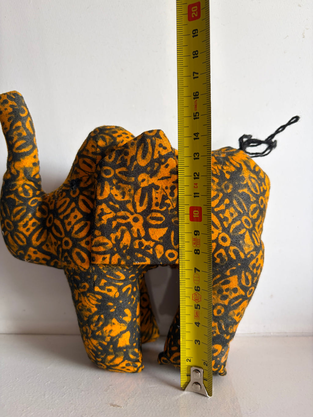 Handmade plush elephant
