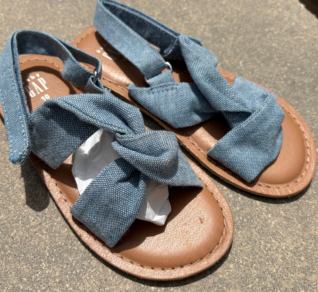 Baby GAP Chambray knot sandals