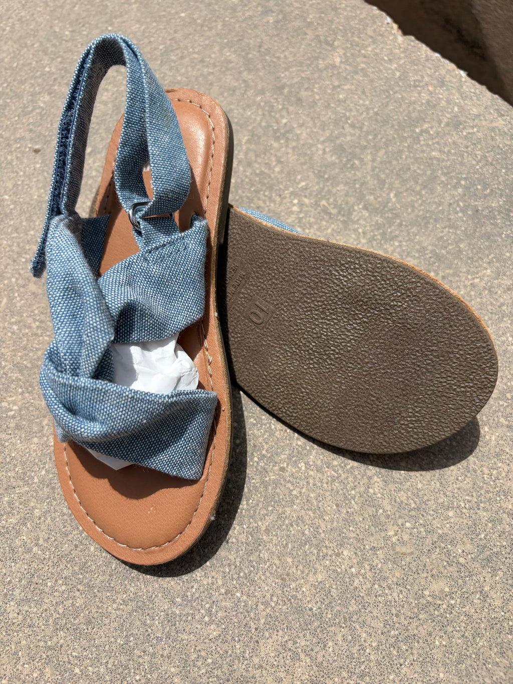 Baby GAP Chambray knot sandals