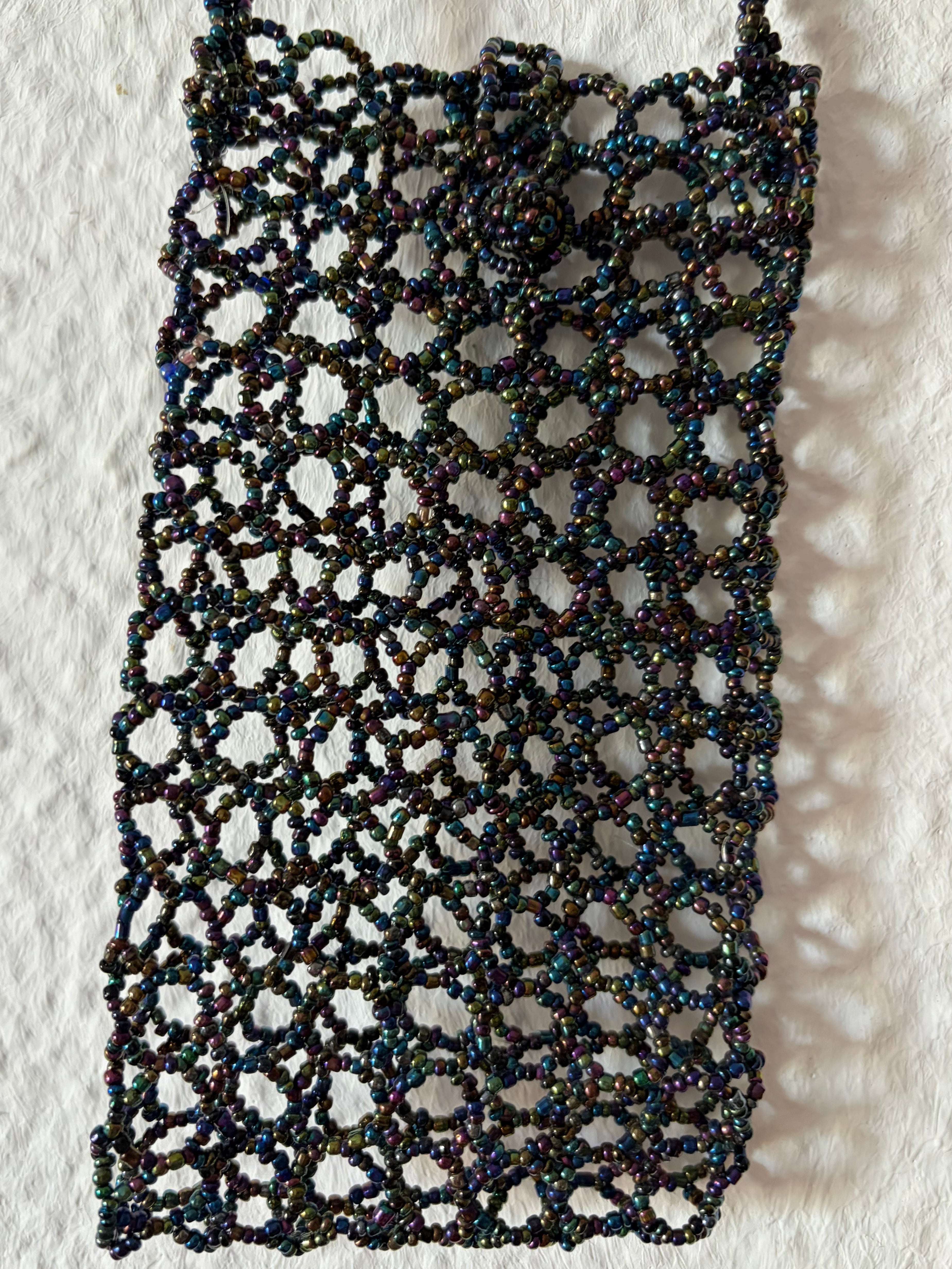 Beaded phone pouch
