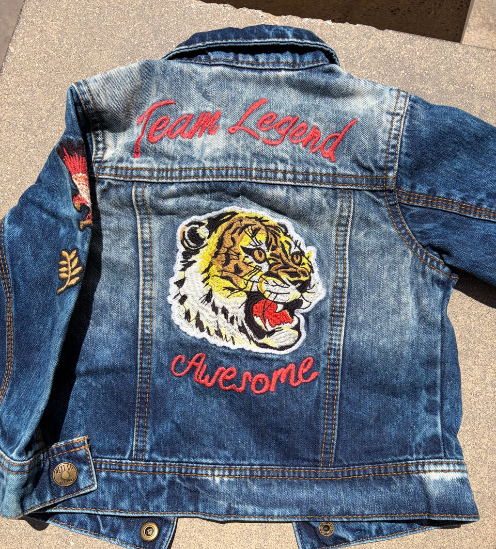 NEXT kids’ embroidered denim jacket