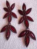 Flower drop earrings