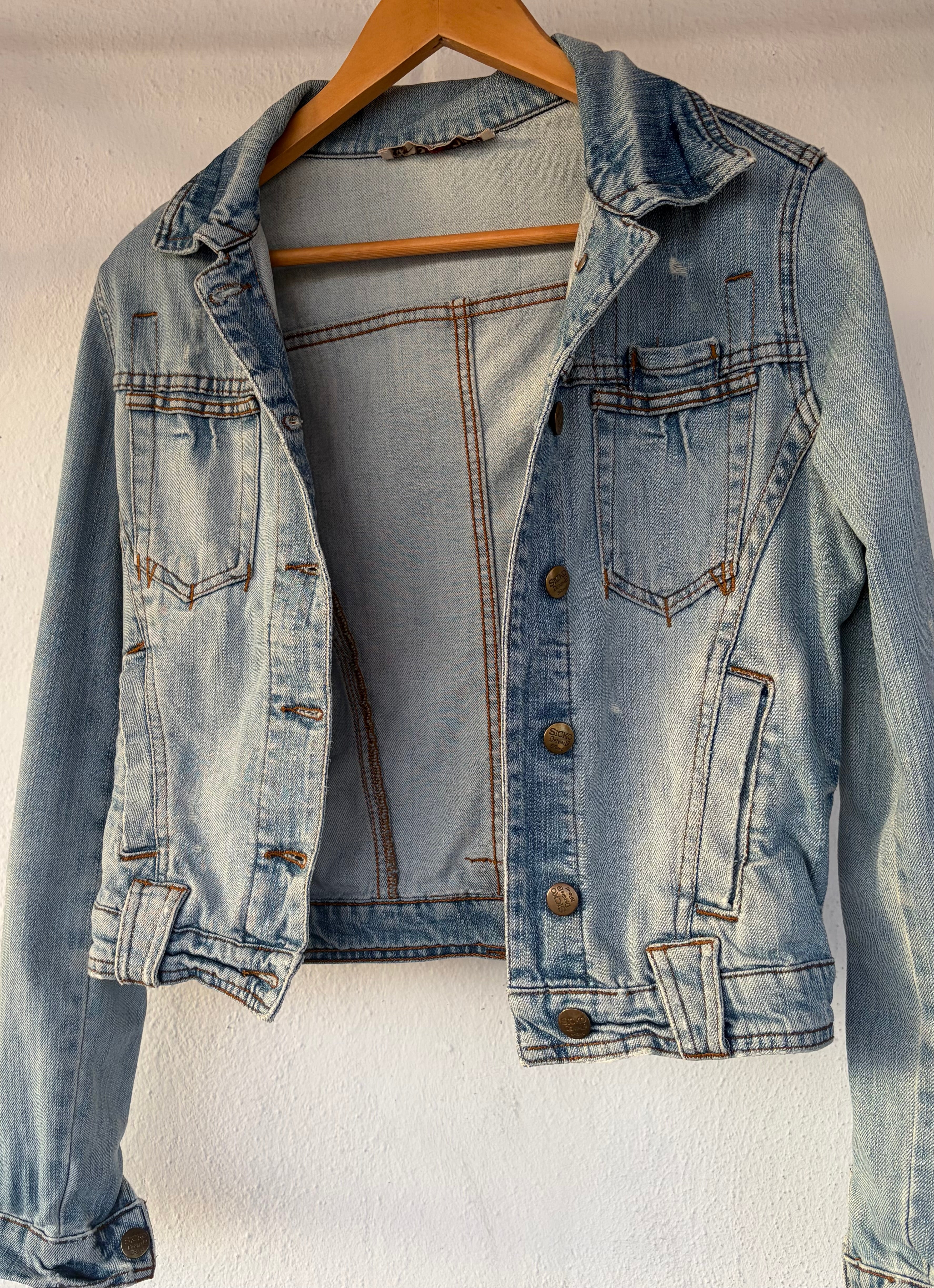 Light-wash denim jacket