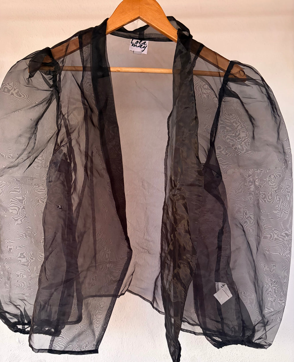 Lola May organza wrap blouse