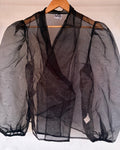 Lola May organza wrap blouse