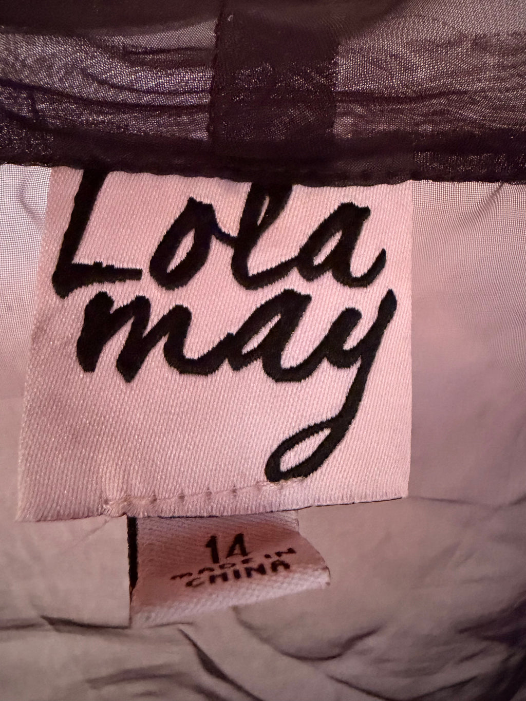 Lola May organza wrap blouse
