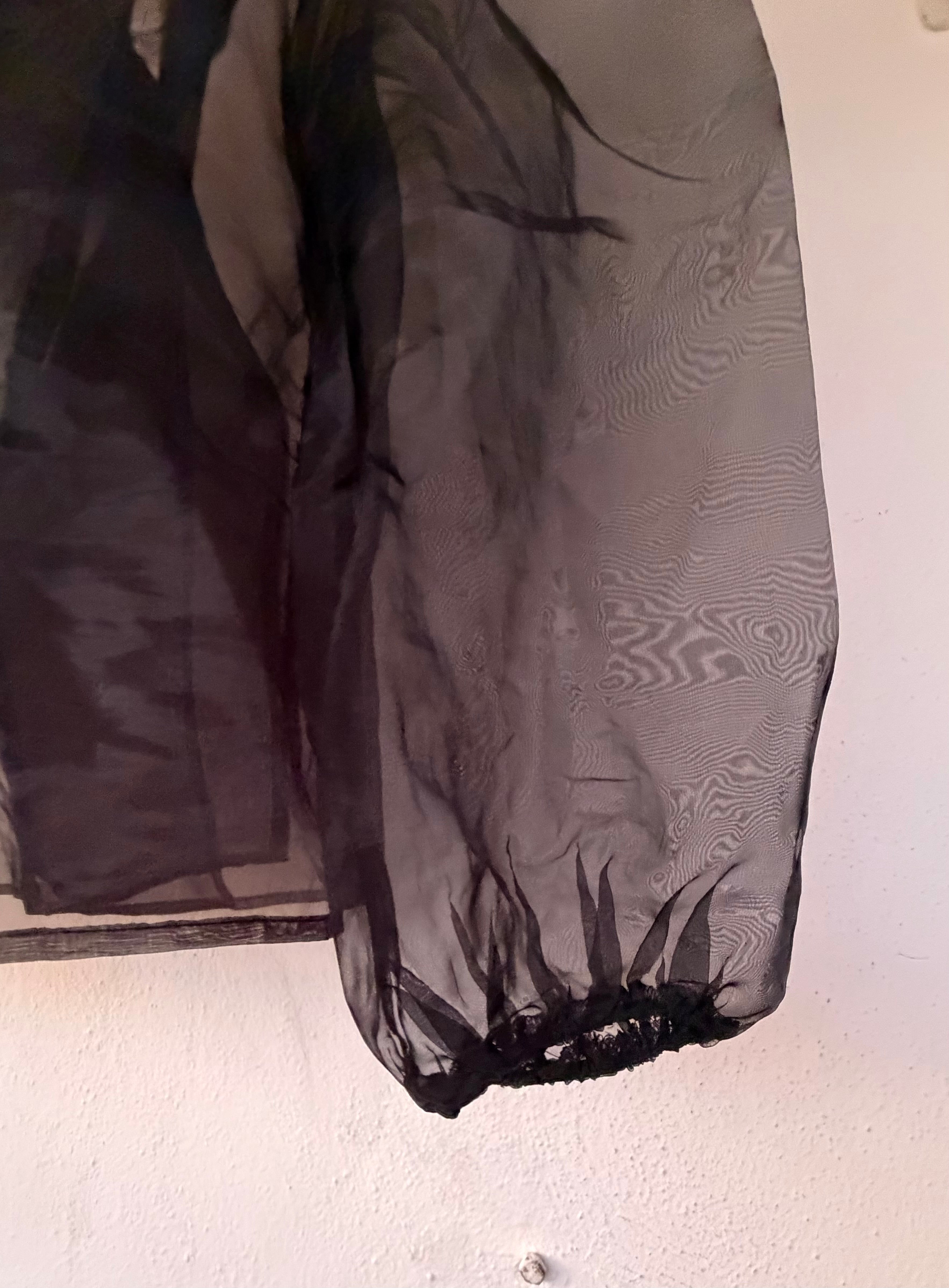 Lola May organza wrap blouse