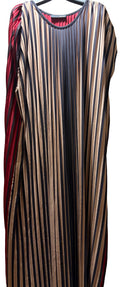AVELON plissé pleated striped dress