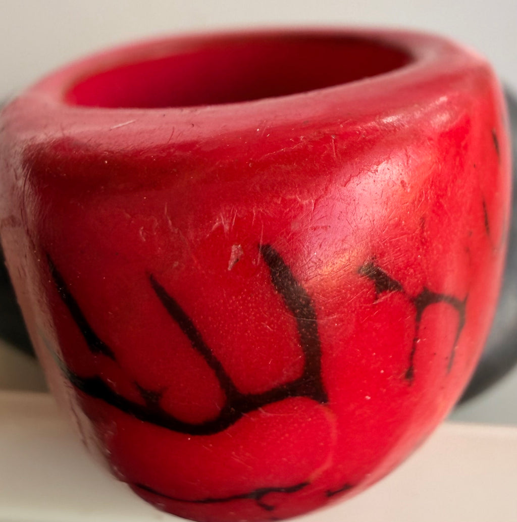 Red dome statement ring