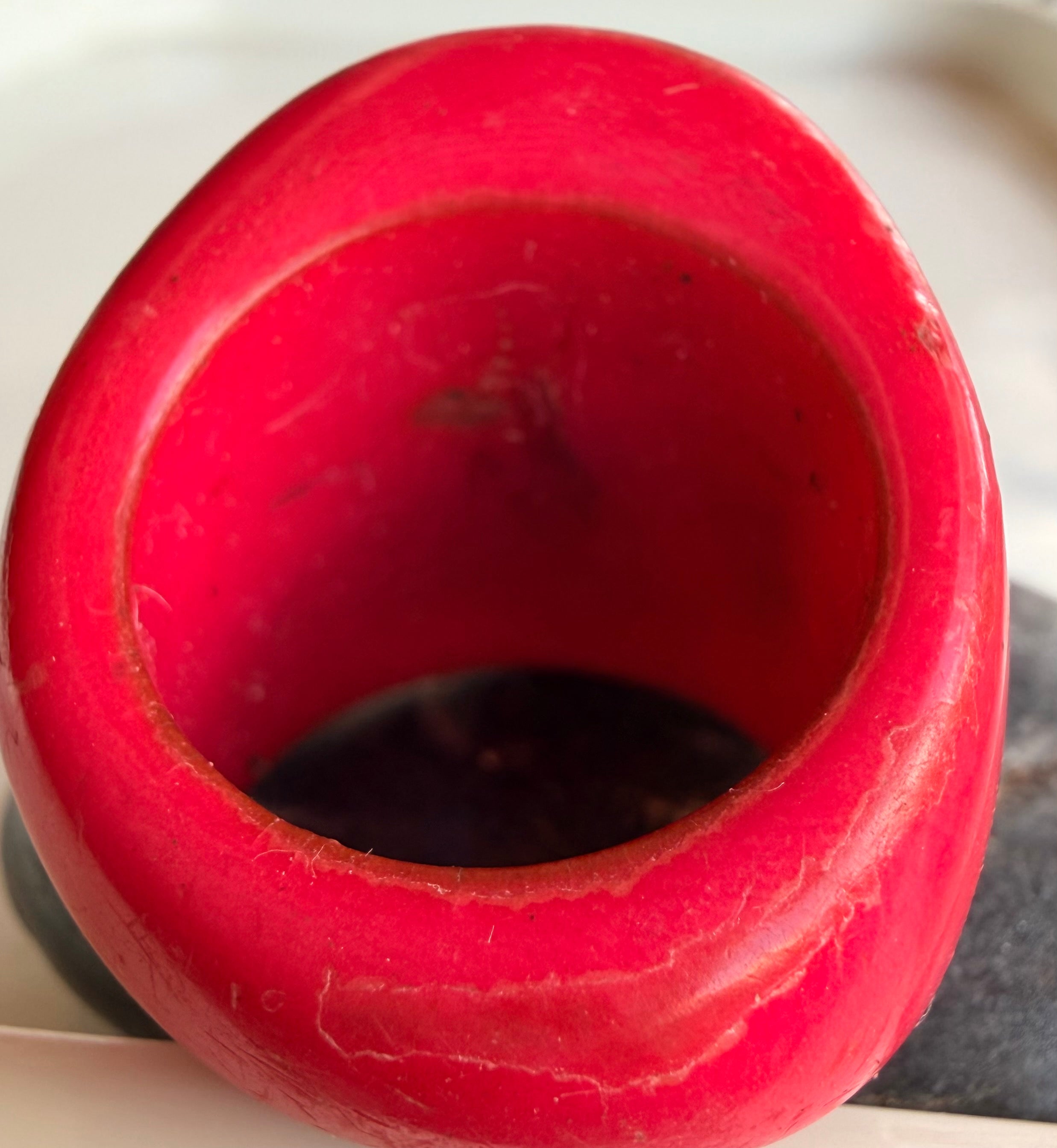 Red dome statement ring