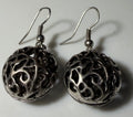 Filigree ball drop earrings