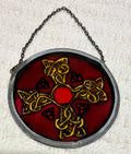 Winged heart stained glass
