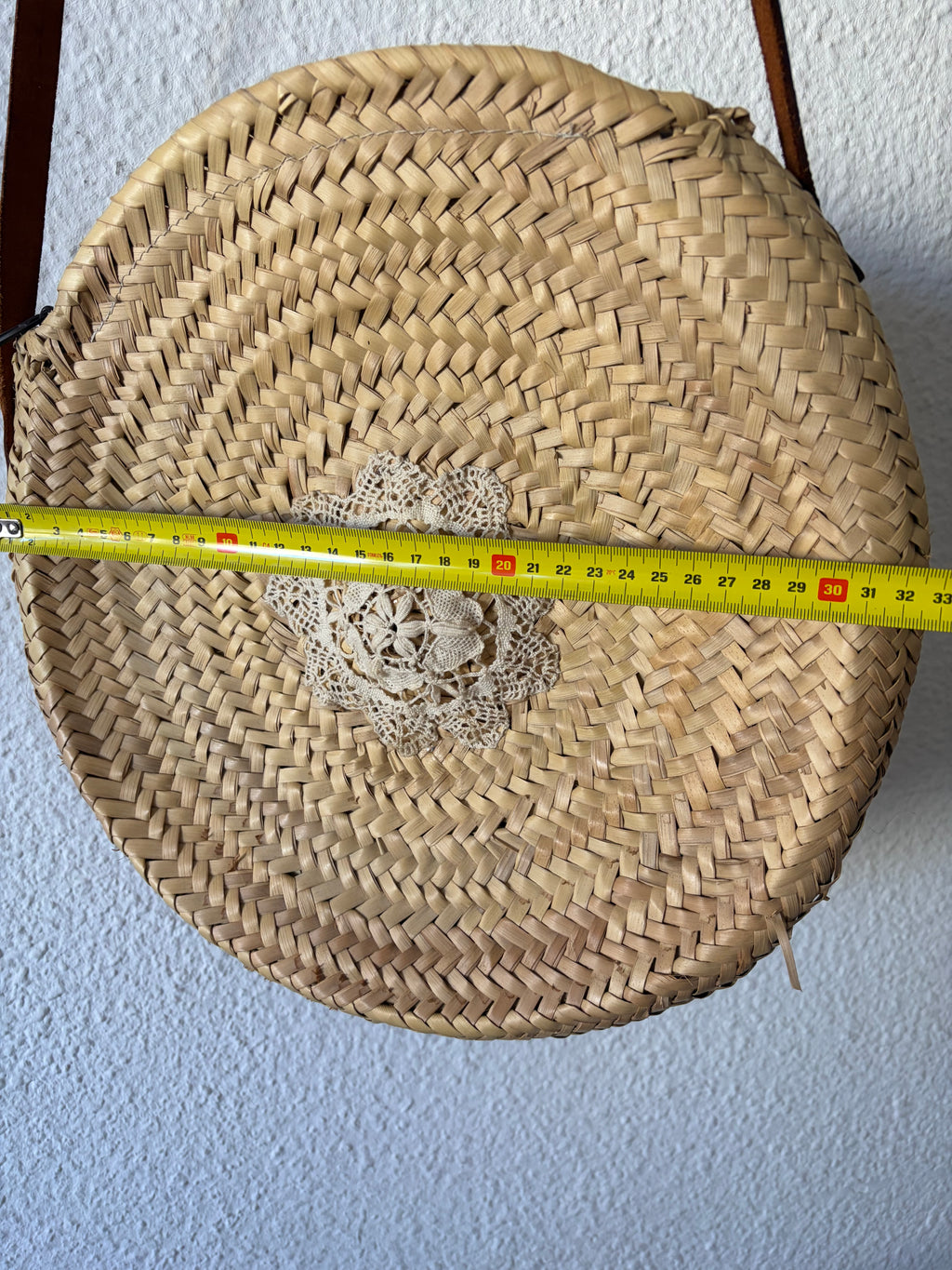 Handwoven straw bag