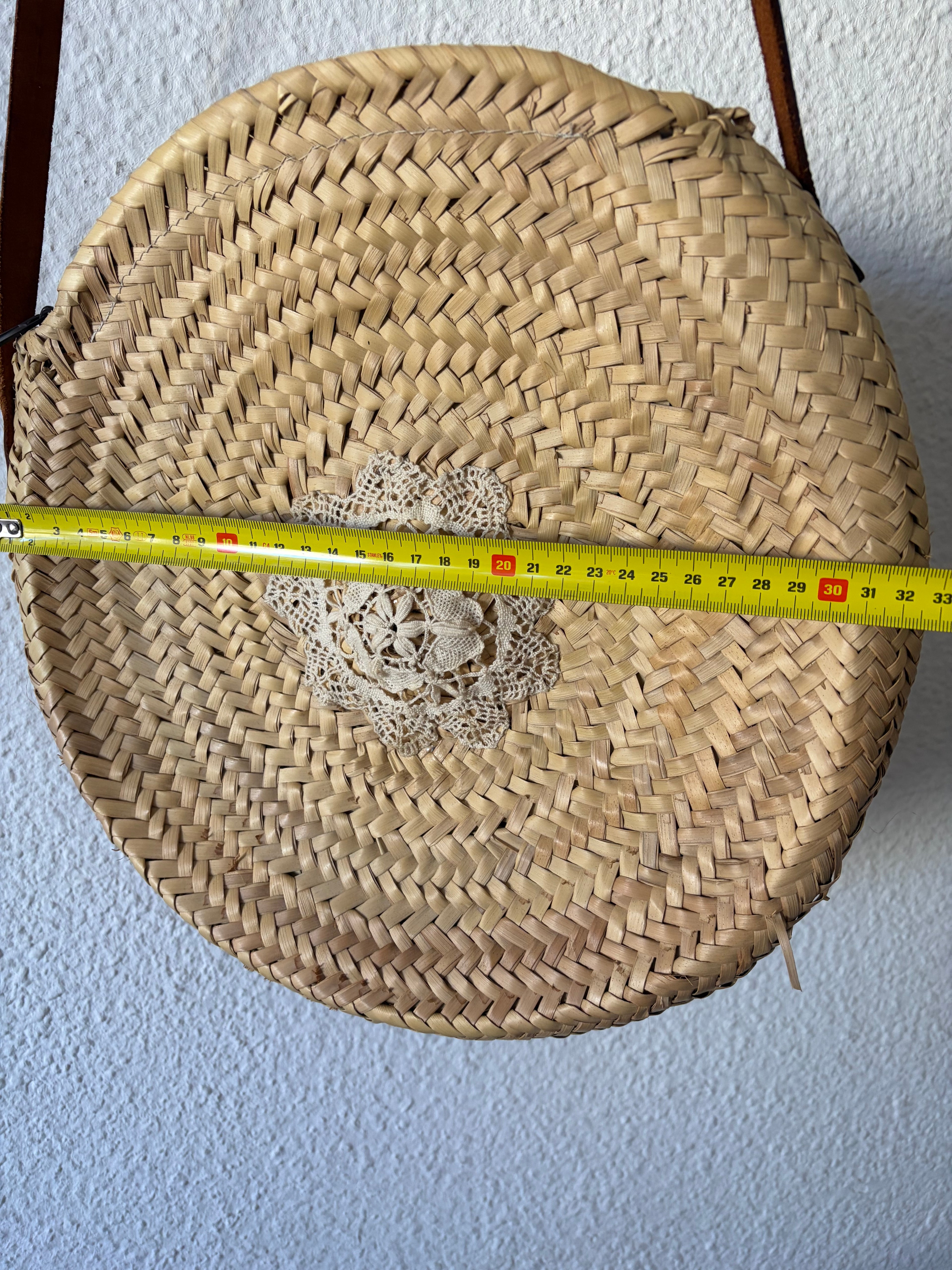 Handwoven straw bag