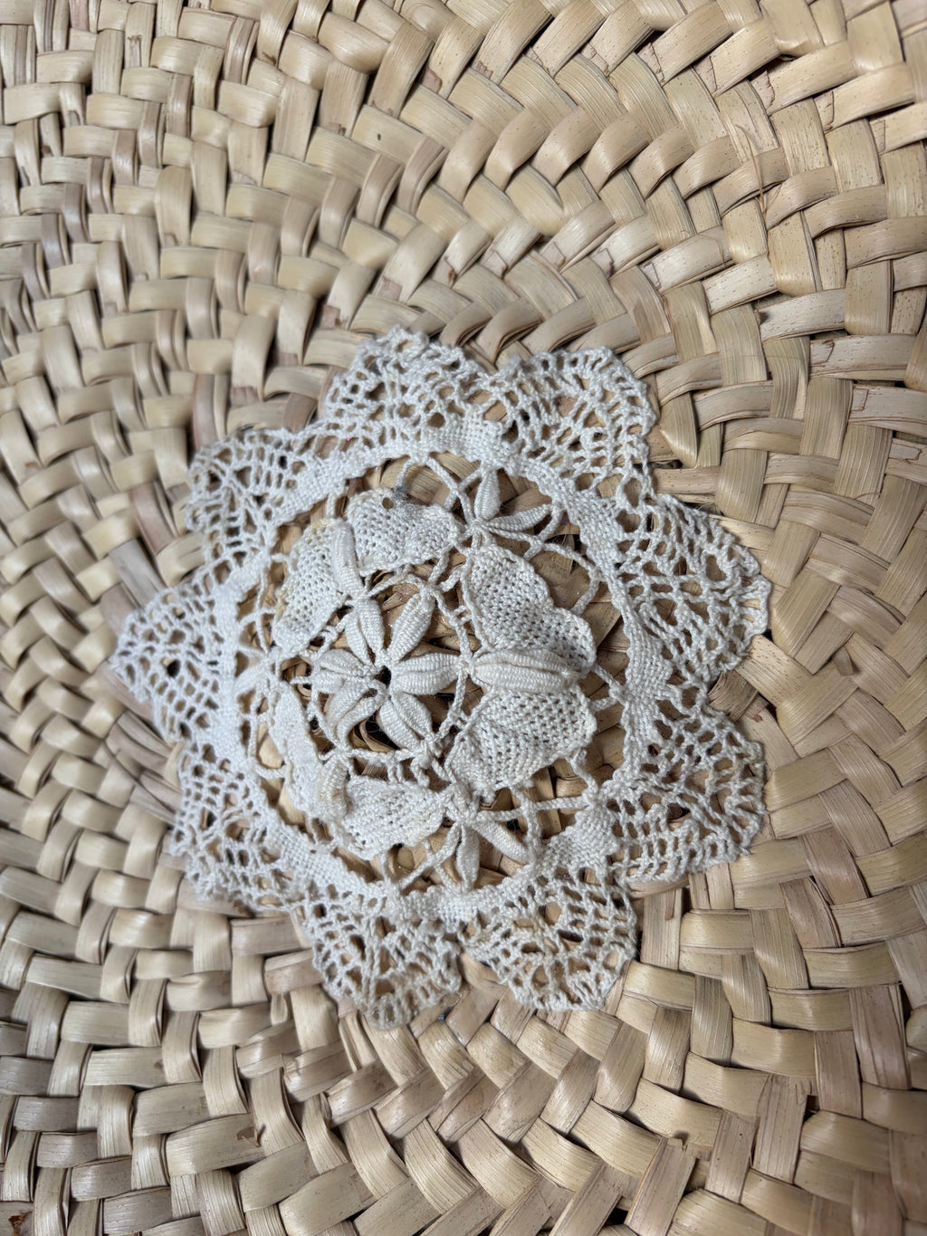 Handwoven straw bag