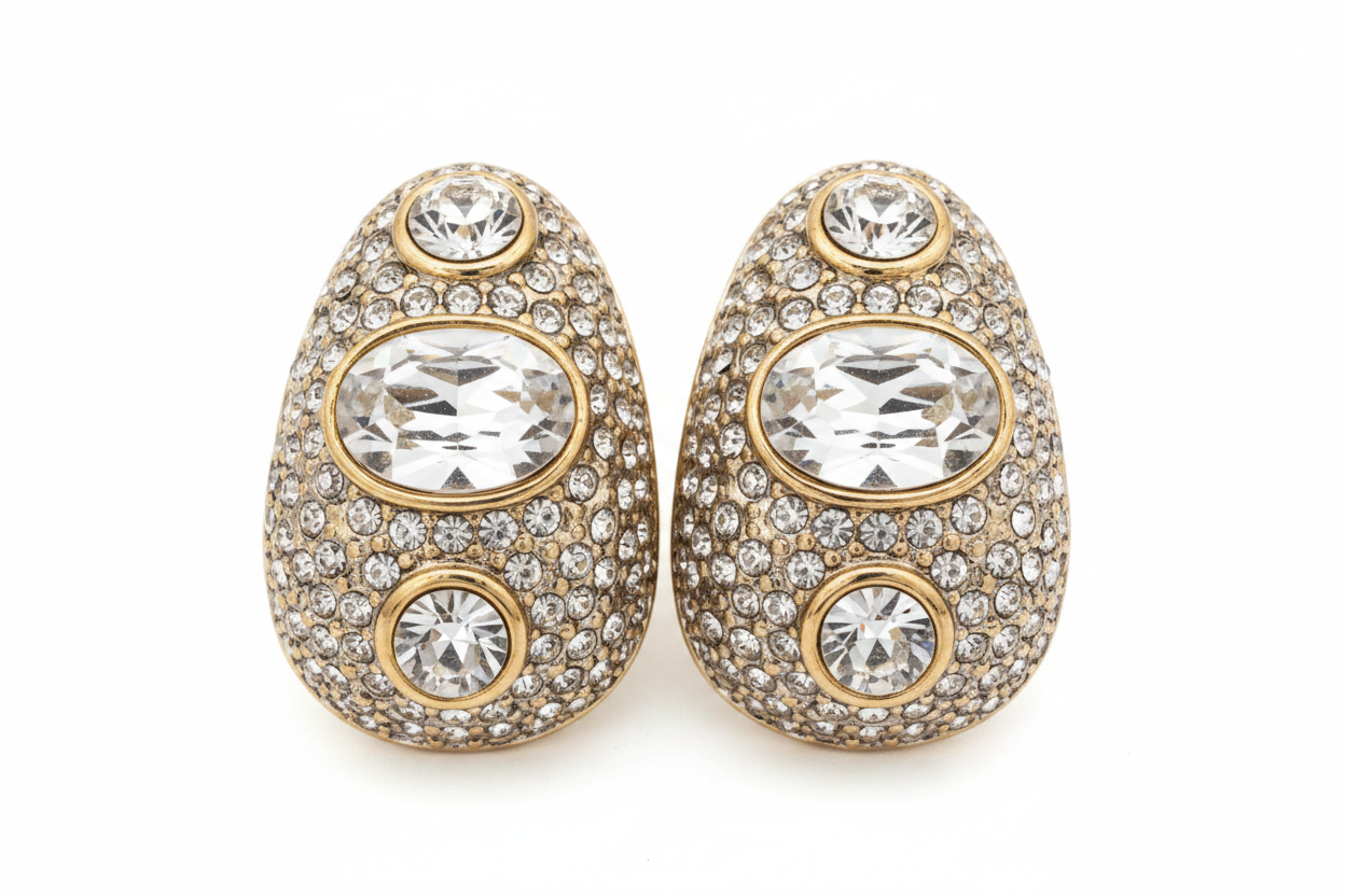 Gold-tone earring