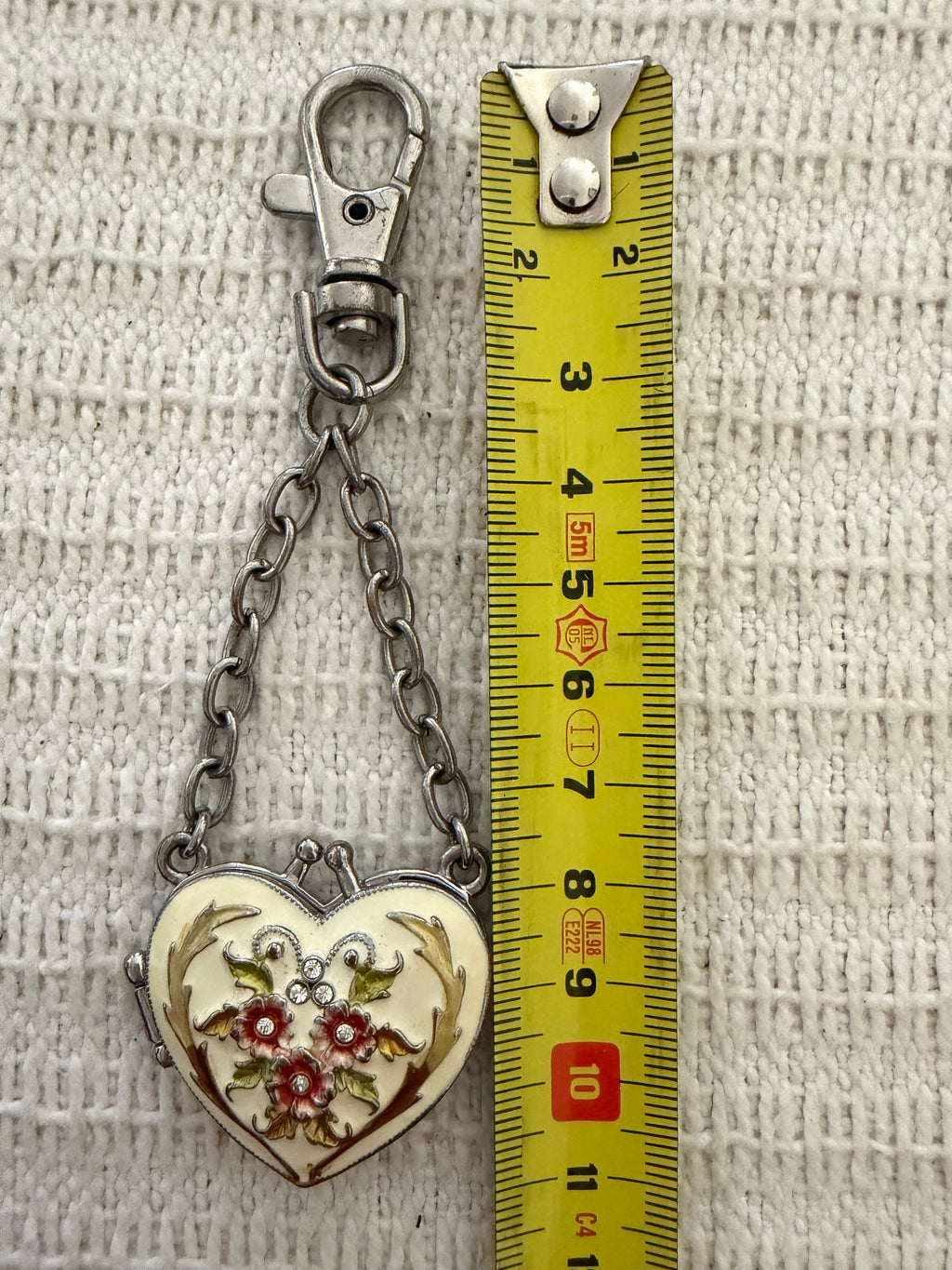 Heart mirror locket key-chain
