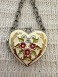 Heart mirror locket key-chain